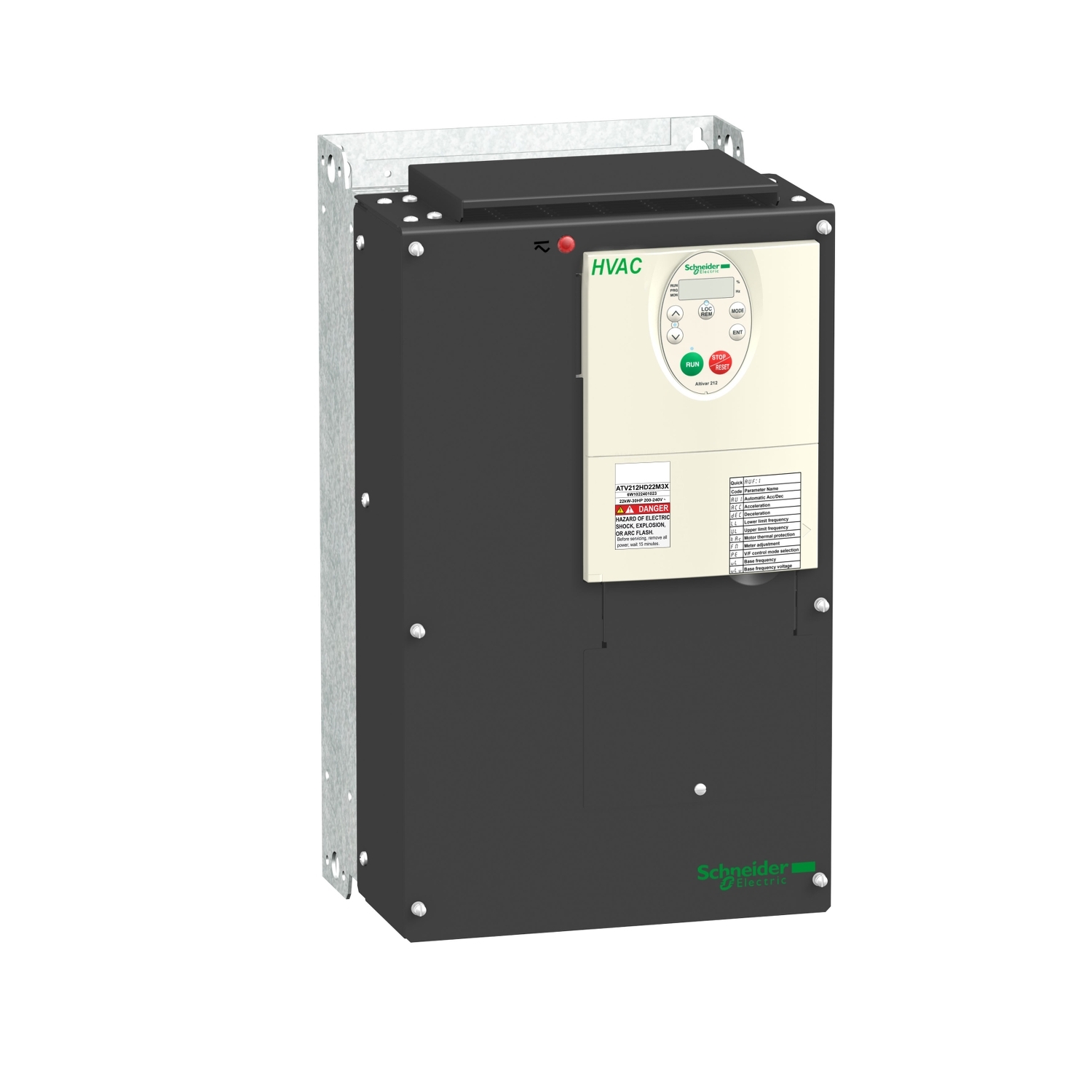 Schneider Electric Schneider Electric ATV212HD22M3X – Variable speed drive, Altivar 212, 22kW, 30hp, 240 V, 3 phases, without EMC, IP21
