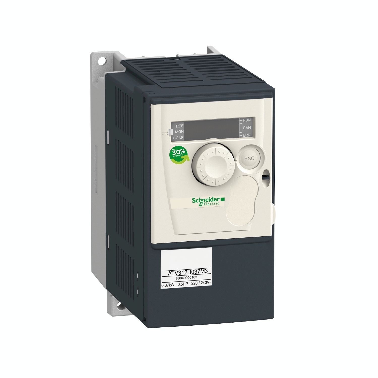 Schneider Electric Schneider Electric ATV312H018M3 – Variable speed drive ATV312 - 0.18kW - 0.7kVA - 23W - 200..240 V- 3-phase supply