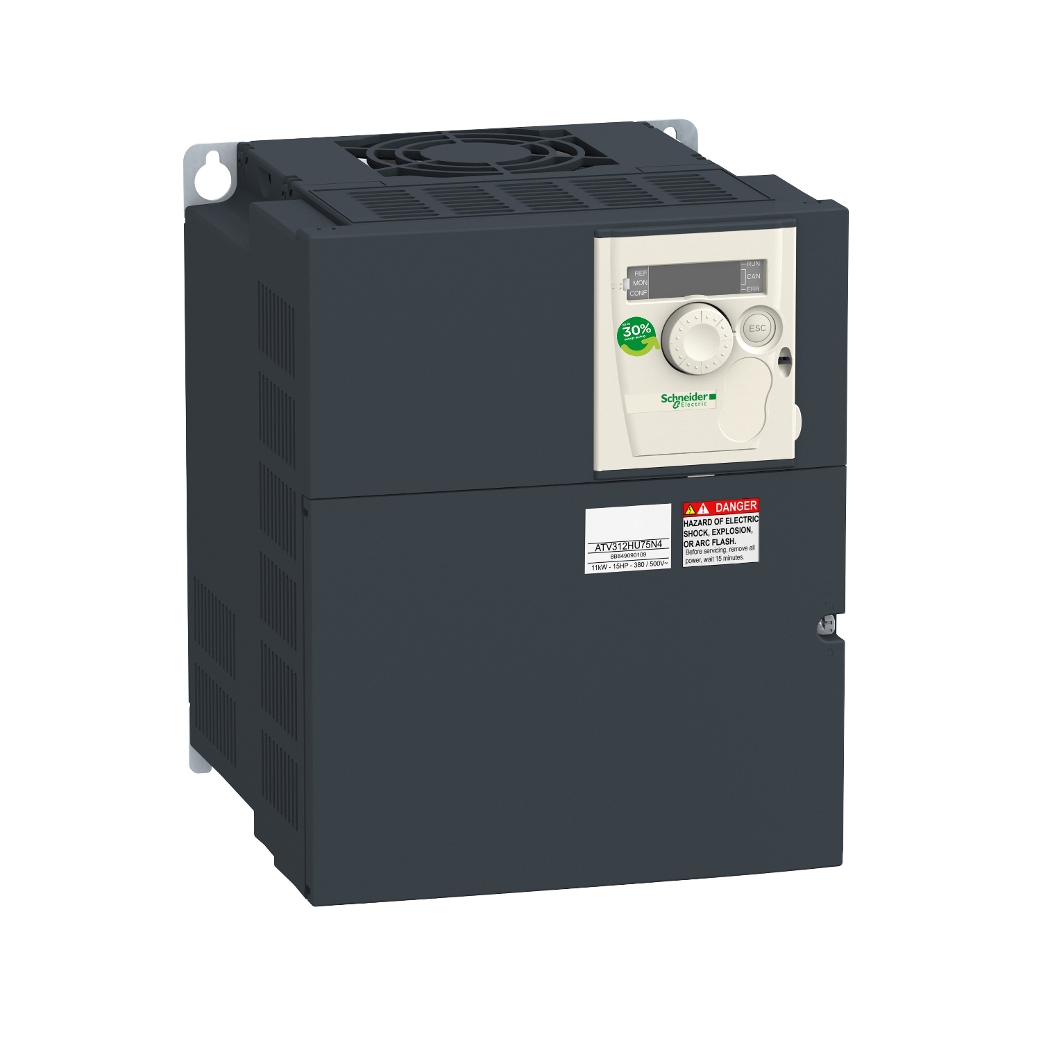 Schneider Electric Schneider Electric ATV312HU55M3 – Variable speed drive ATV312 - 5.5kW - 12.8kVA - 292W - 200..240 V- 3-phase supply