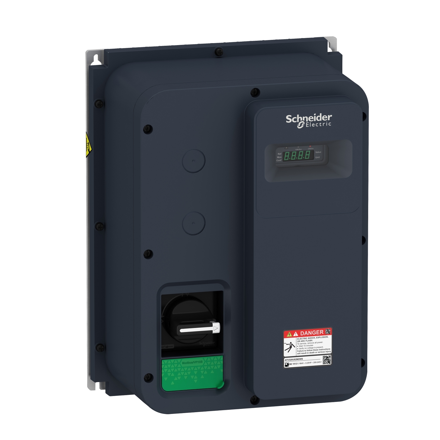 Schneider Electric Schneider Electric ATV320U06M2WS – Variable speed drive, Altivar Machine ATV320, 0.55kW, 200 to 240 V, 1 phase, enclosed, IP65