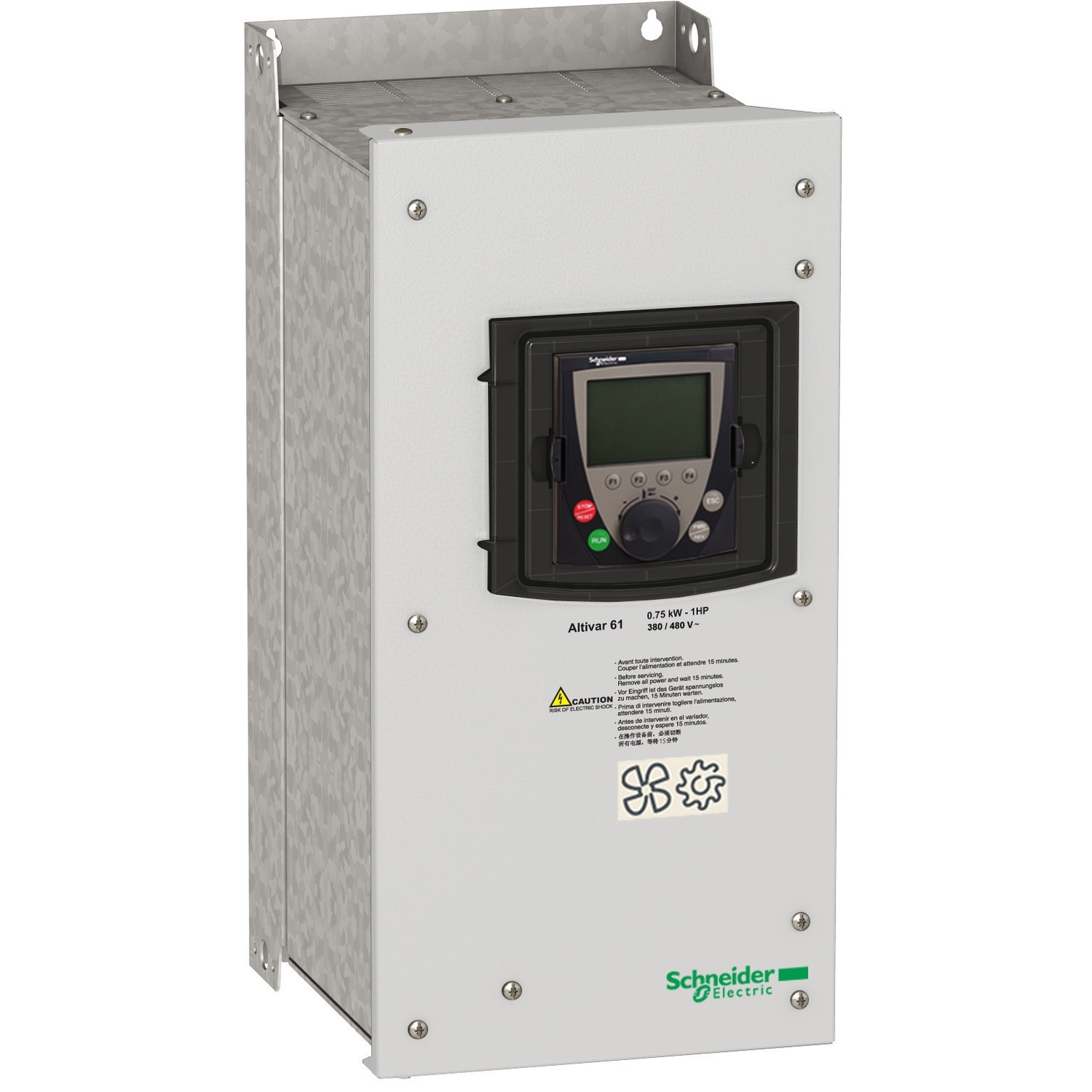 Schneider Electric Schneider Electric ATV61WU55N4 – Variable speed drive ATV61 - 5.5kW 7.5HP - 380...480 V - EMC filter - IP54