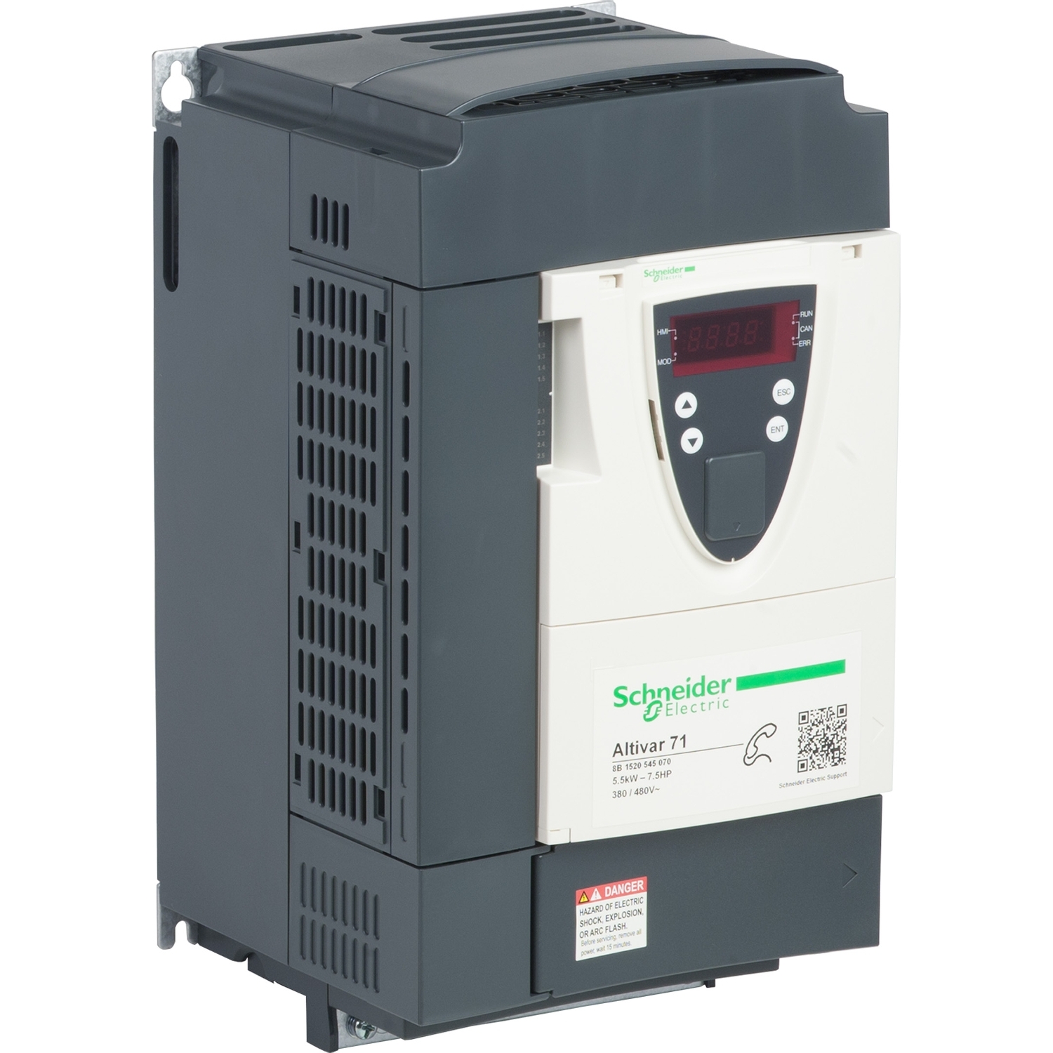 Schneider Electric Schneider Electric ATV71HU55N4Z – Variable speed drive, ATV71, 5.5kW, 7.5HP, 380 to 480 V, 55.6dB, EMC filter, without graphic terminal, CANopen, Modbus