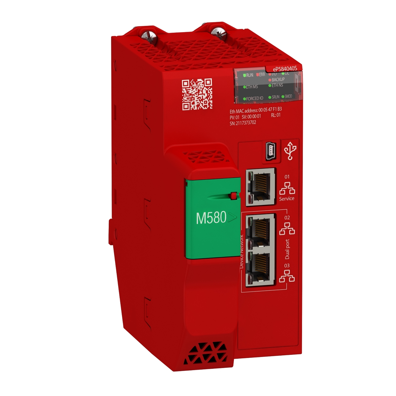 Schneider Electric Schneider Electric BMEP584040S – Standalone safety processor, Modicon M580, 16MB, 61 Ethernet devices, 16 remote IO racks of X80 and Quantum, 64 CIP safety devices