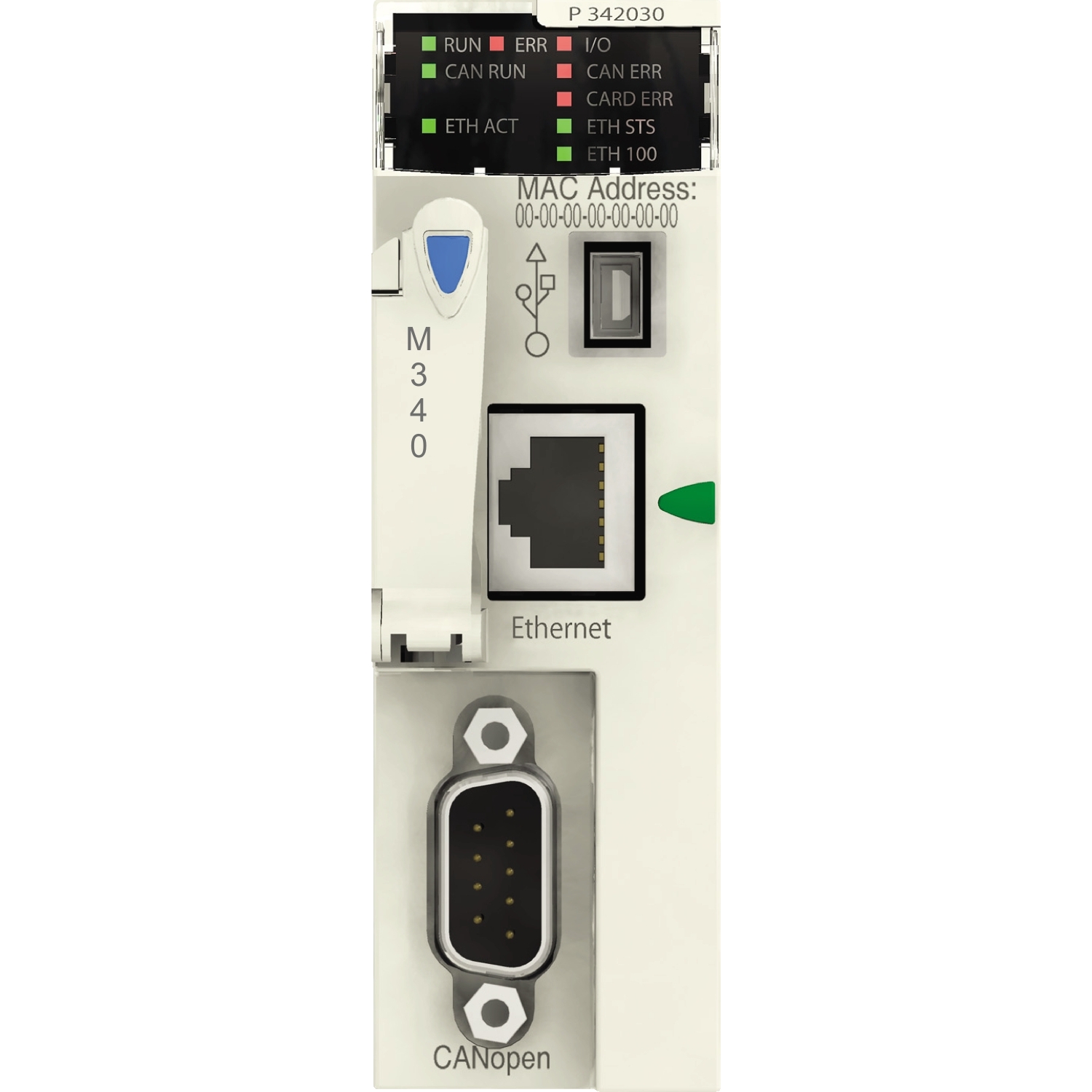 Schneider Electric Schneider Electric BMXP342030 – Processor module M340 - max 1024 discrete + 256 analog I/O - Ethernet - CANopen