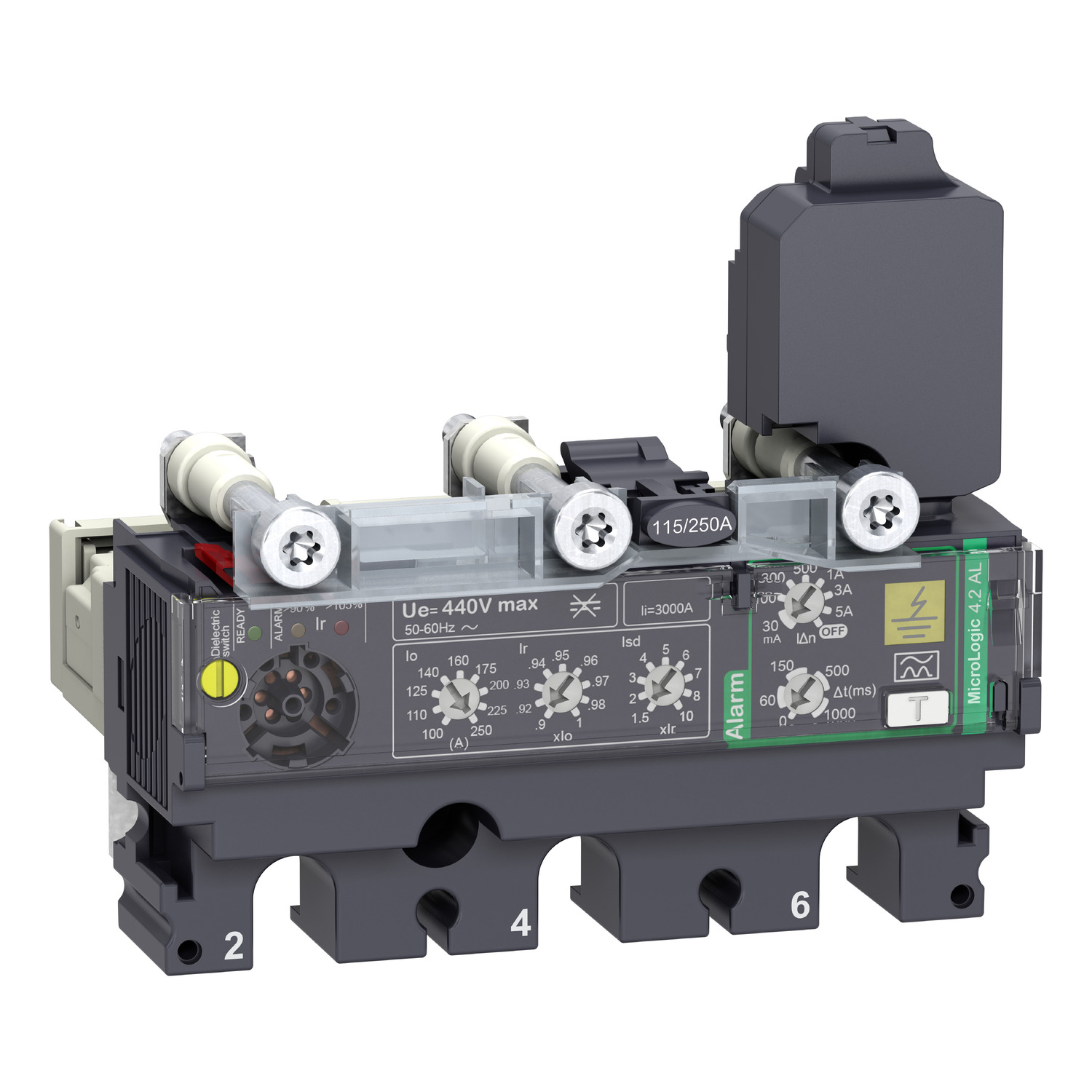 Schneider Electric Schneider Electric C1034A100 – Trip unit MicroLogic Vigi 4.2AL, ComPacT NSX100-250, 3 poles, electronic basic protections, earth leakage alarm, 100A