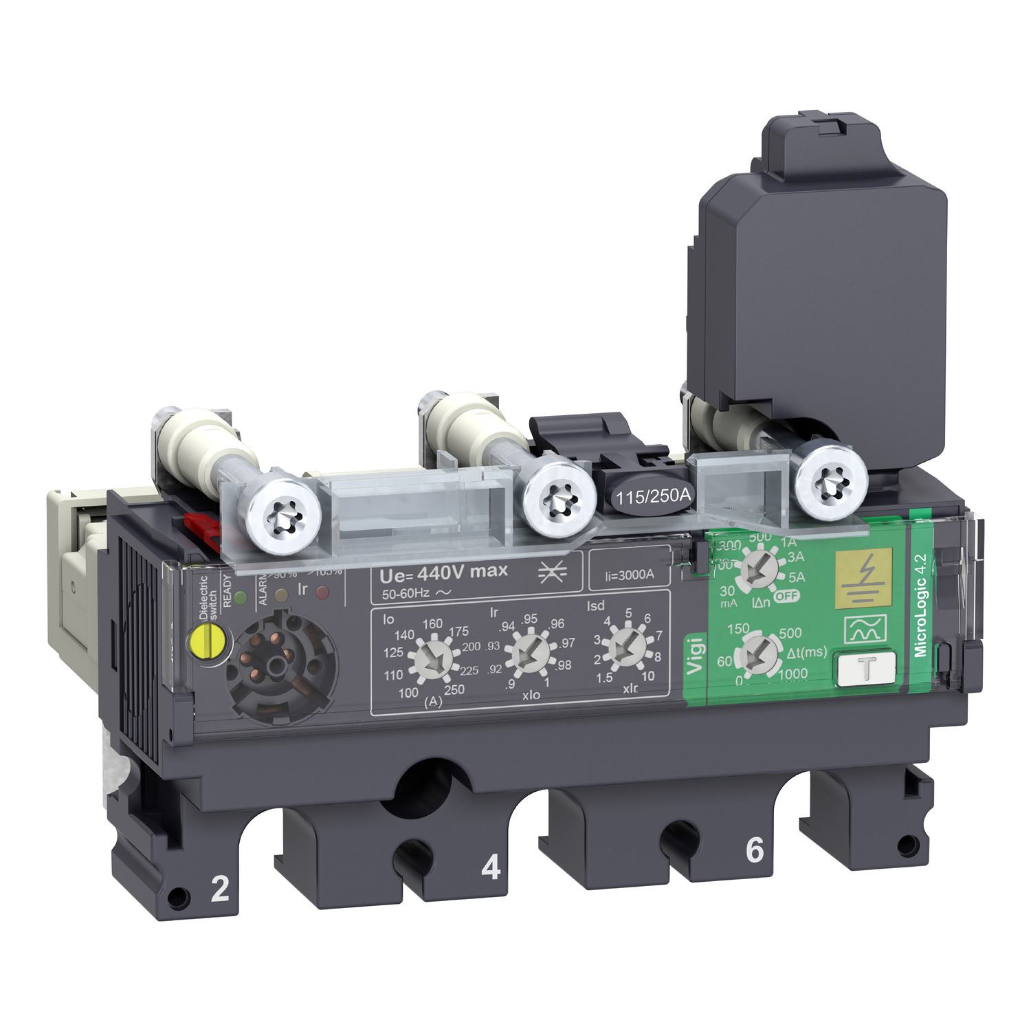 Schneider Electric Schneider Electric C1034V100 – Trip unit MicroLogic Vigi 4.2, ComPacT NSX100/160/250, 3 poles, electronic basic and earth leakage protections, 100A