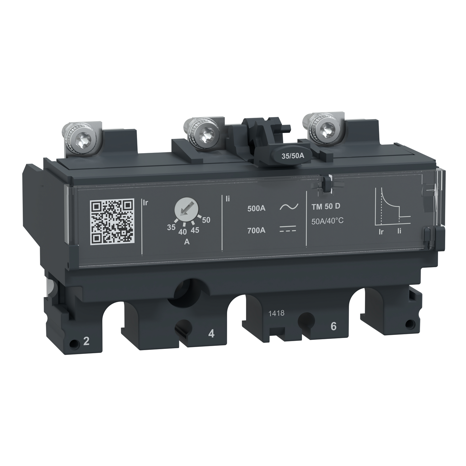Schneider Electric Schneider Electric C103TM050 – Trip unit TM50D, ComPacT NSX100/160, 3 poles, thermal magnetic protections, 50A rating