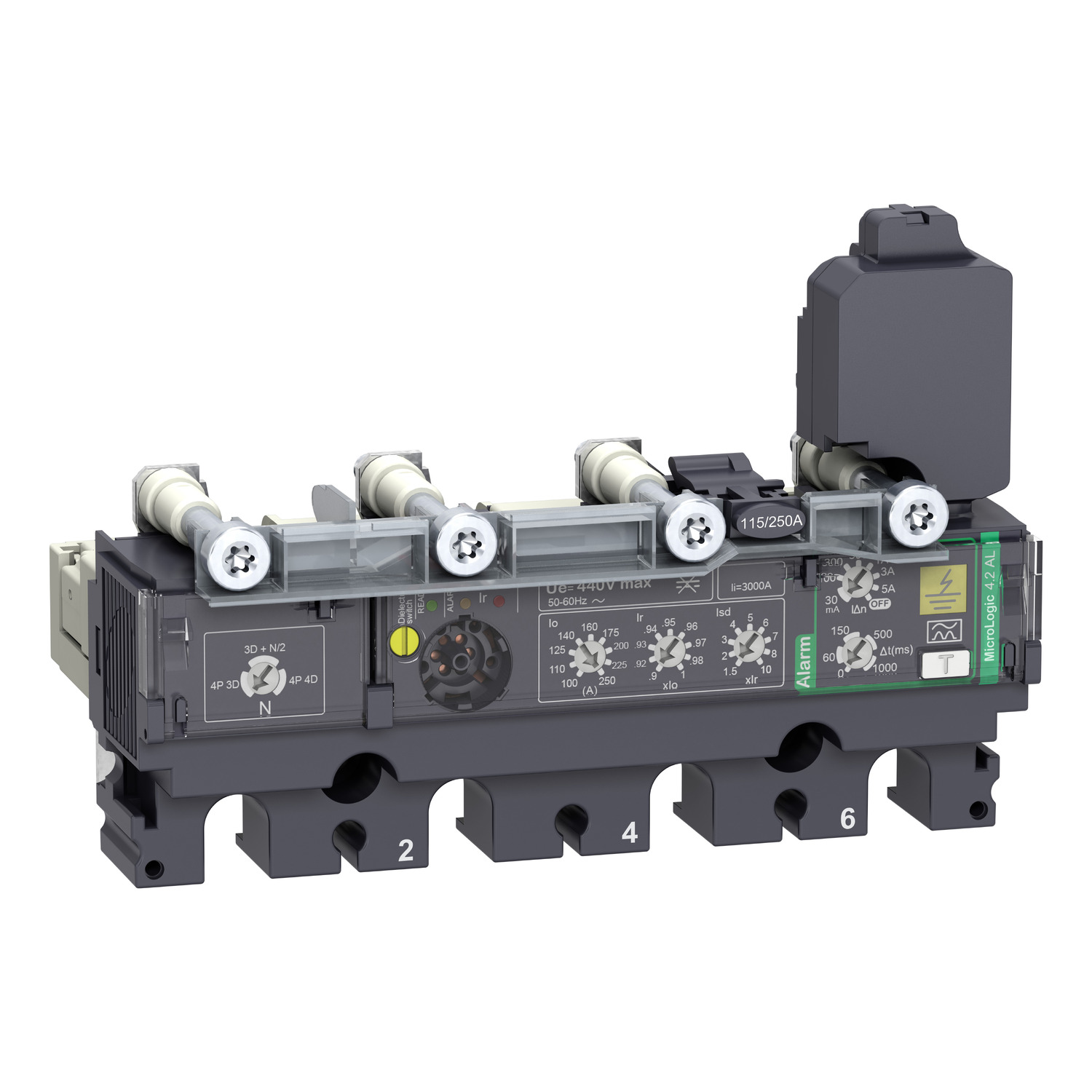Schneider Electric Schneider Electric C1044A100 – Trip unit MicroLogic Vigi 4.2AL, ComPacT NSX100-250, 4 poles, electronic basic protections, earth leakage alarm, 100A