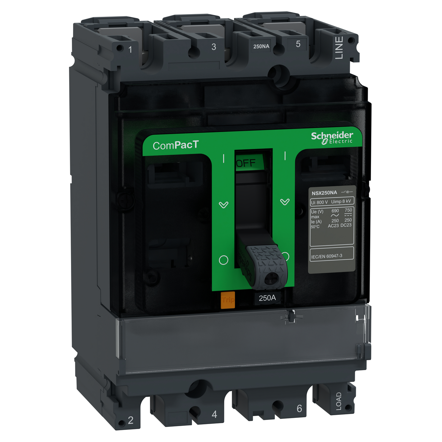 Schneider Electric Schneider Electric C253250S – Switch disconnector, ComPacT NSX250NA, 3 poles, fixed, thermal current Ith 250A