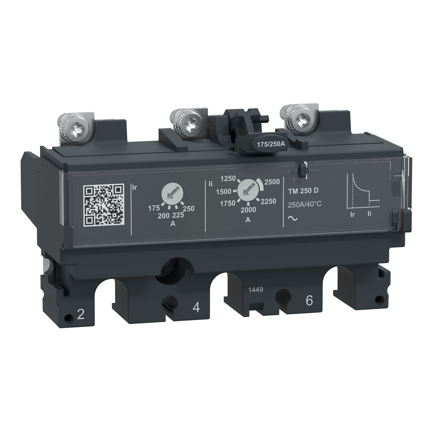 Schneider Electric Schneider Electric C253TM250 – Trip unit TM250D, ComPacT NSX250, 3 poles, thermal magnetic protections, 250A rating