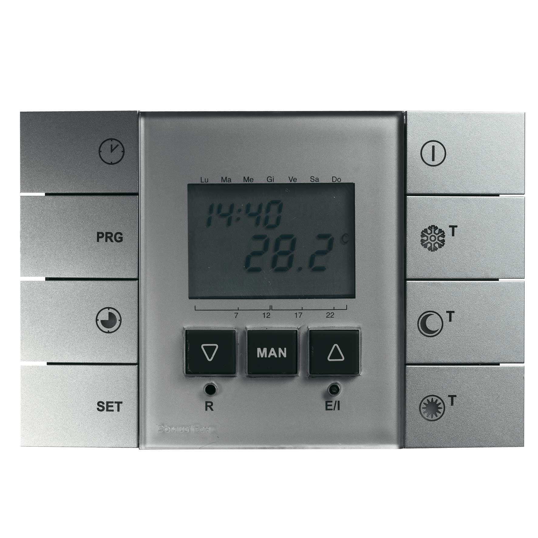 ABB ABB DTH4105 Silver plate chronothermostat for flush mounting interface
