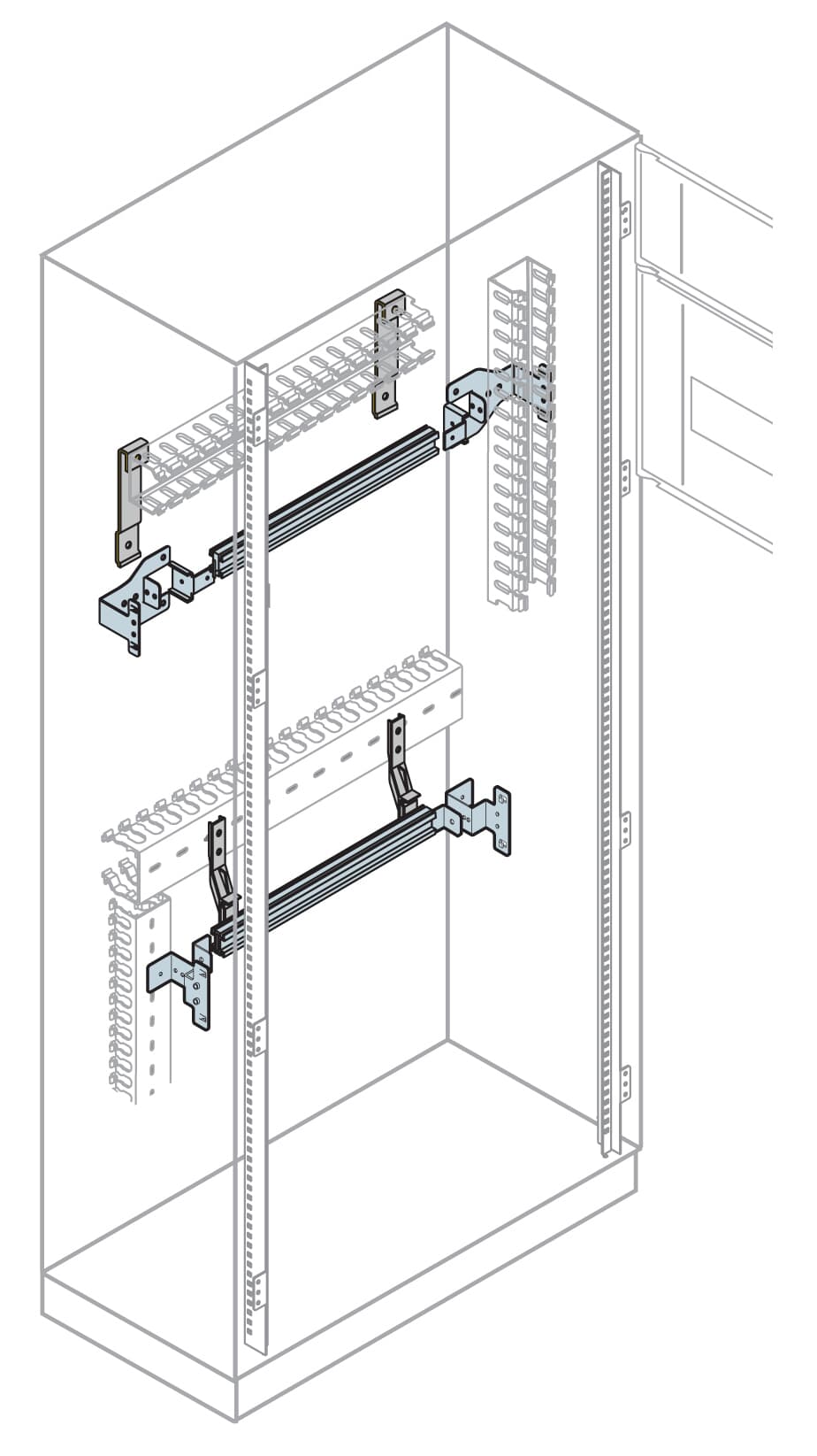 ABB ABB IS2-EH0024 Dinrail W=600MM(24 mod)kit+front support