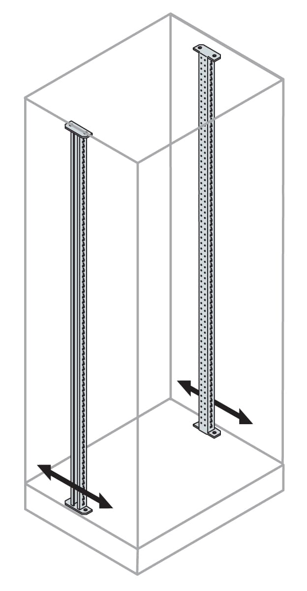 ABB ABB IS2-EM1804 N.2 uprights for fixed rack 19" H=1800MM