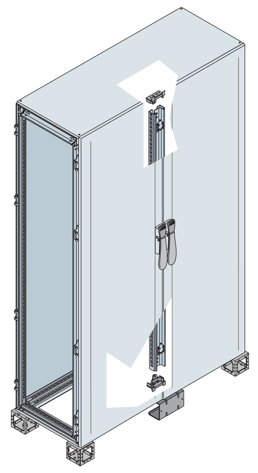 ABB ABB IS2-ES1875K Cabinet with double door and intermediate upright 1800X1600X500 mm