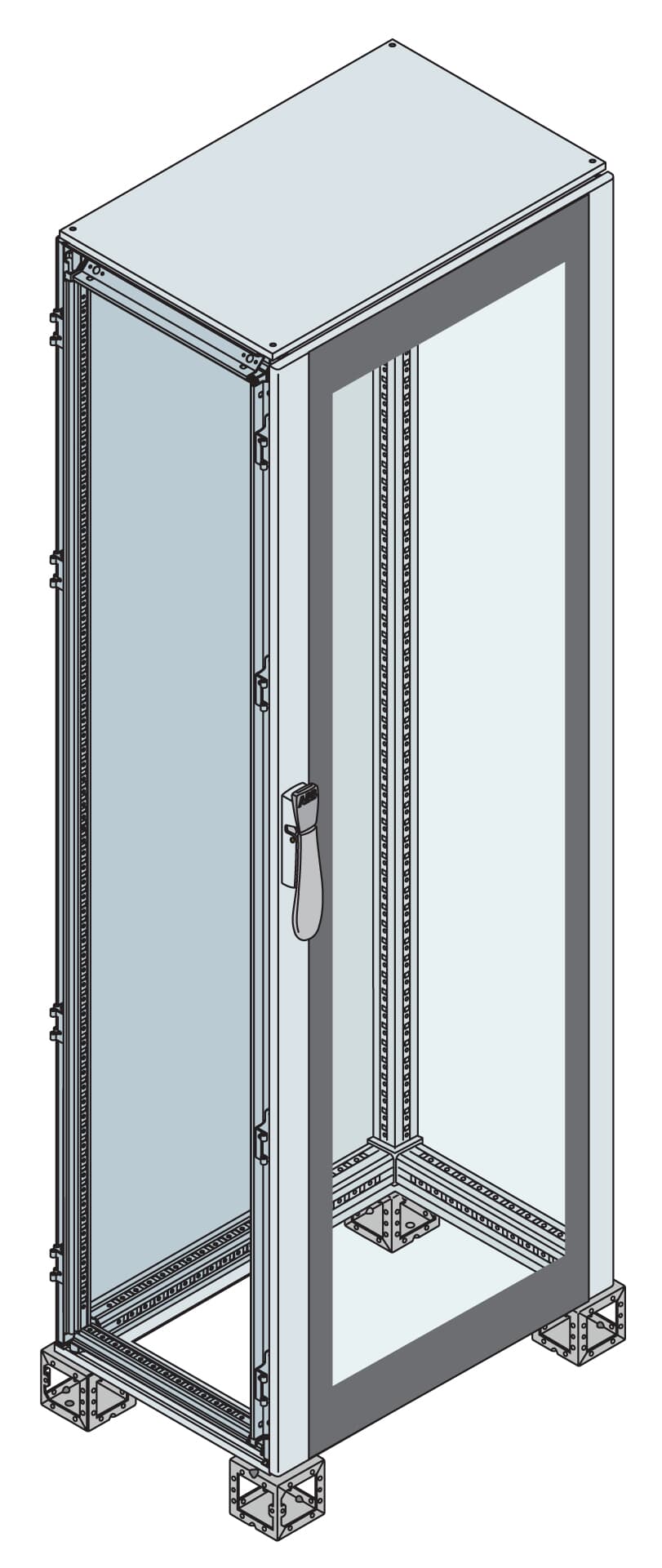 ABB ABB IS2-ES1884VK Cabinet with single glazed door 1800X800X400 mm