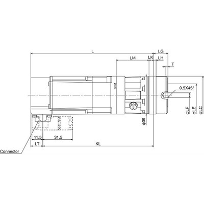Mitsubishi Electric Mitsubishi Electric HK-KT053BG5 1/21 MELSERVO rotary servo motor