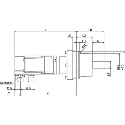 Mitsubishi Electric Mitsubishi Electric HK-KT43BG1 1/12 – AC geared rotary servo motor / gearmotor