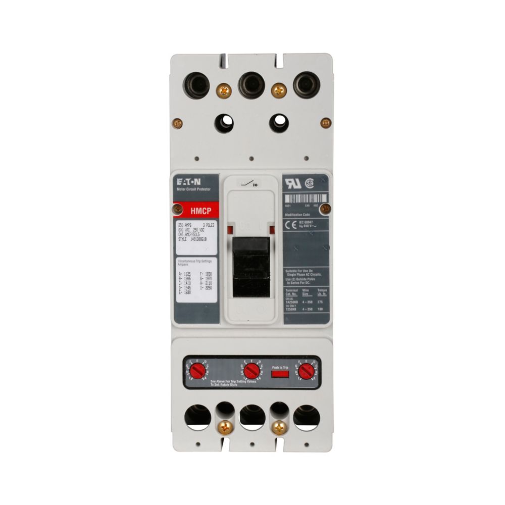 Eaton Eaton HMCP250W5C - molded case circuit breaker accessory motor protection