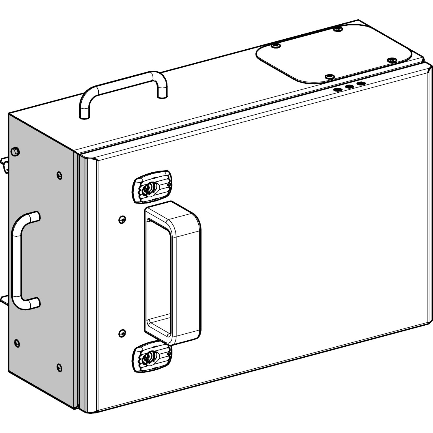 Schneider Electric Schneider Electric KSB160SV4 – Empty tap off unit, Canalis KS, with isolator, polarity 3L+N+PE, 160 A, IP55, RAL 9001