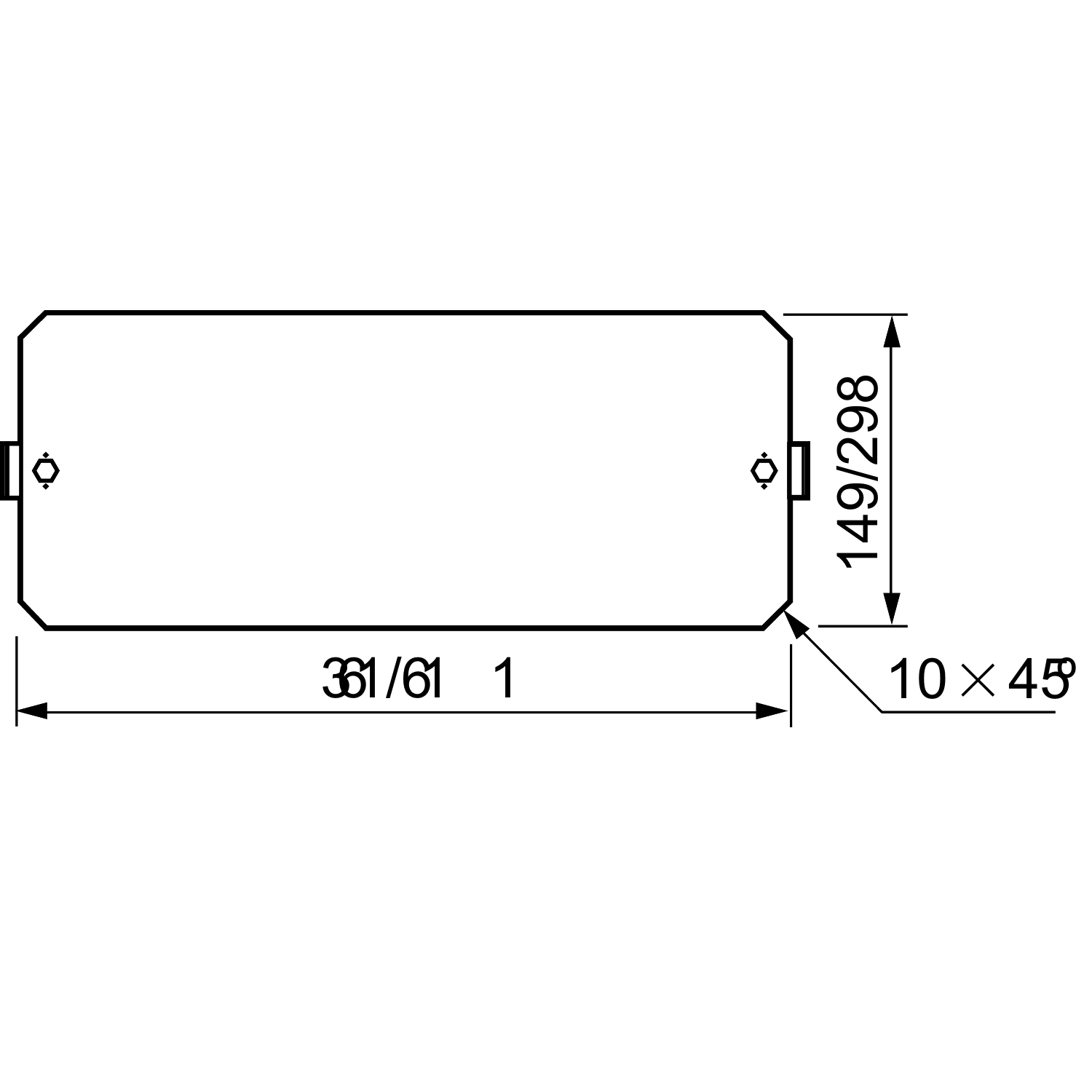 Schneider Electric Schneider Electric NSYPMP500DLP – Mount plate galvanised steel for DLP height=1raw in PLAenclosure W750mm