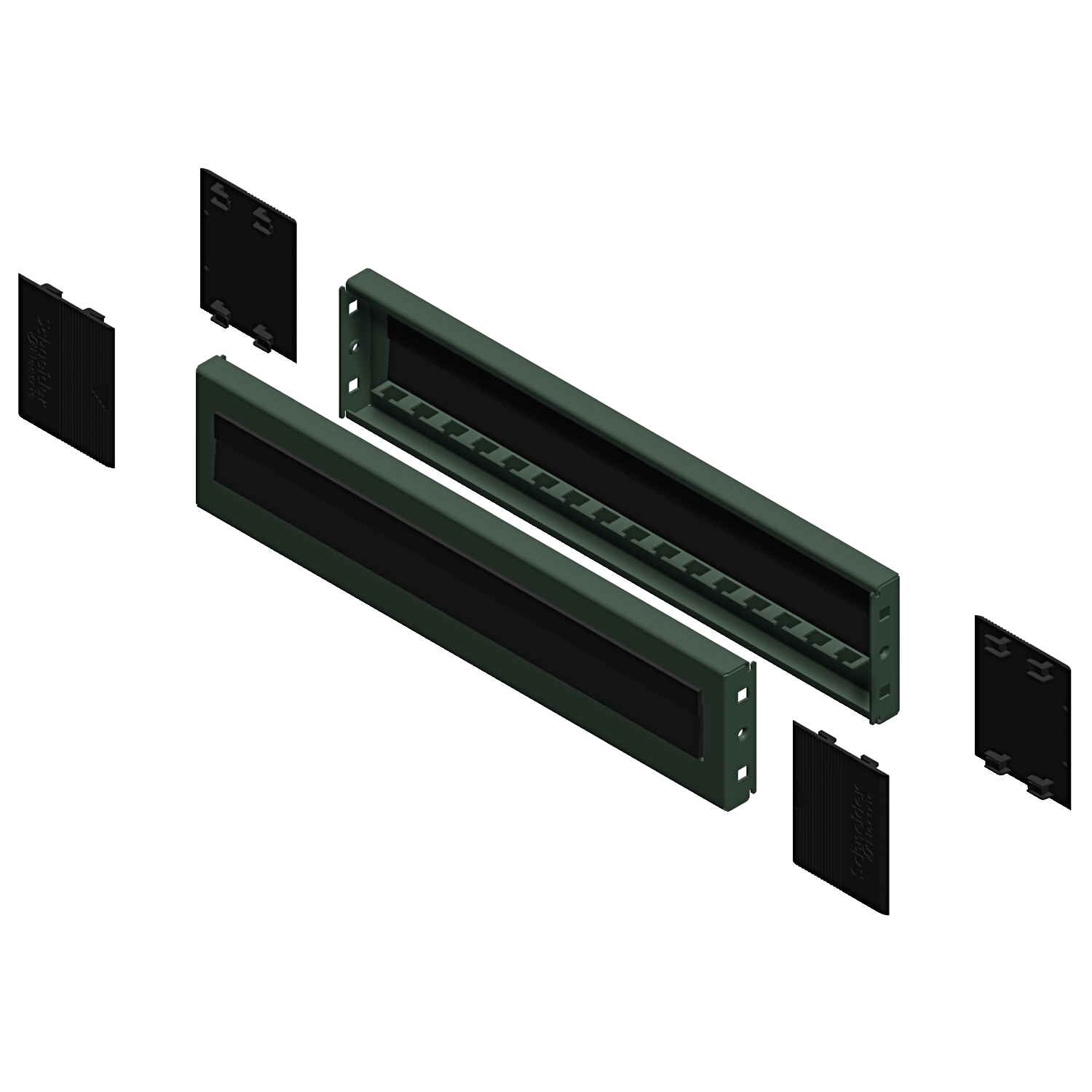 Schneider Electric Schneider Electric NSYSPB6100 – Plinth side panels with brush, PanelSeT SFN, SF, SM, for electrical enclosure D600mm, set of 2, H100mm