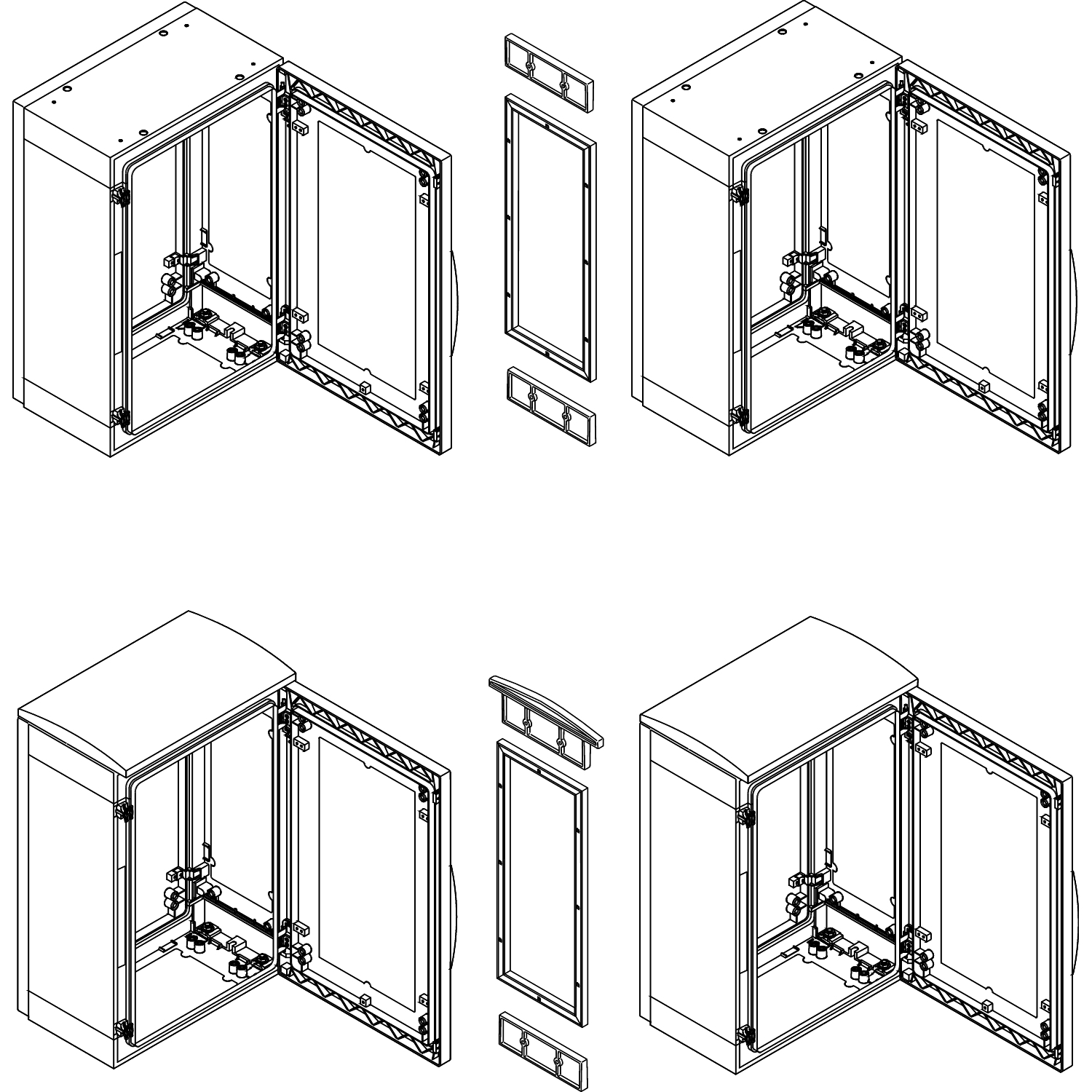 Schneider Electric Schneider Electric NSYSUPLA3TG – Additional aesthetic trim kit for coupling versPLAT or PLAZT with canopy D320mm