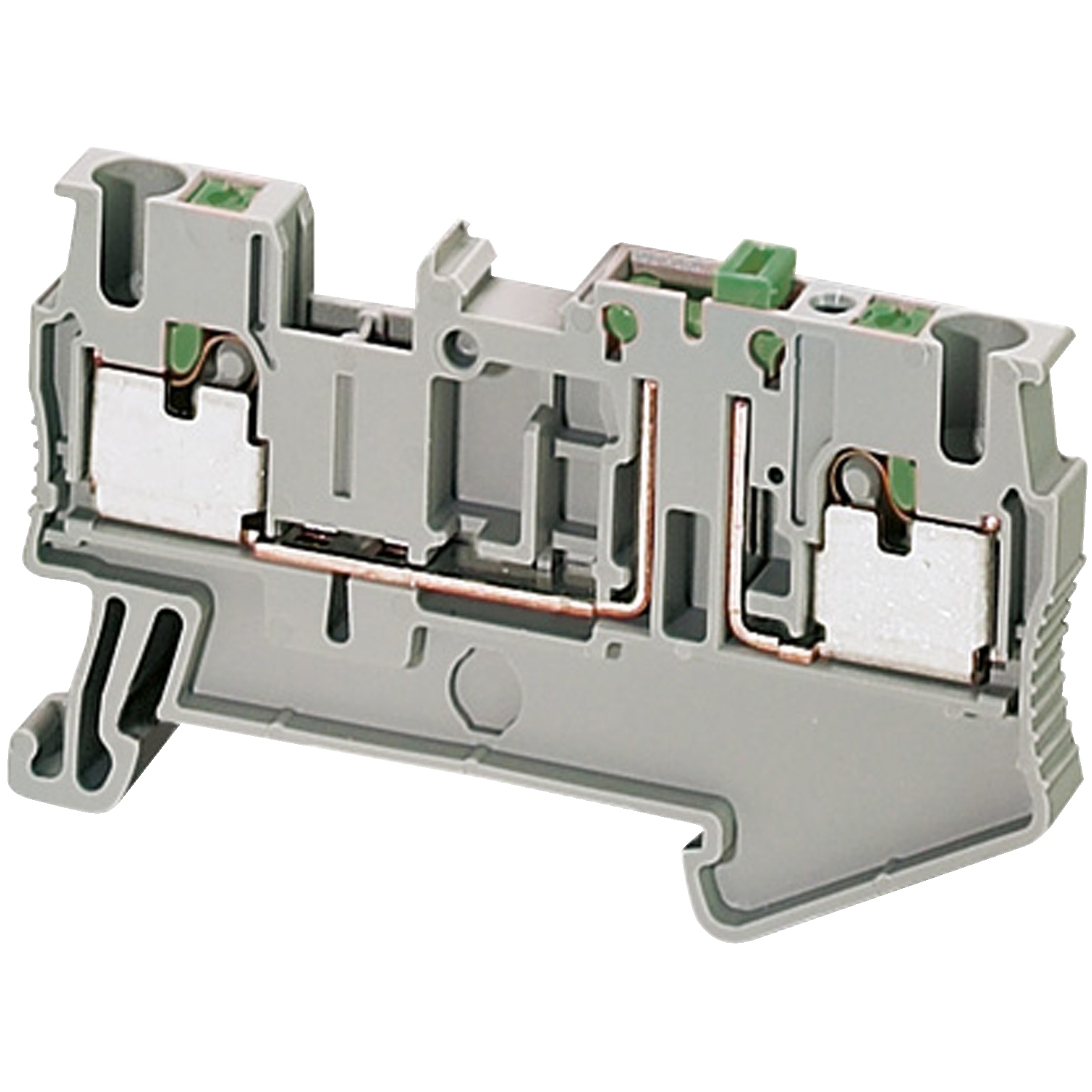 Schneider Electric Schneider Electric NSYTRP22SC – Terminal block, Linergy TR, grey, 2.5mm², push-in type, knife disconnect, 2 points, set of 50