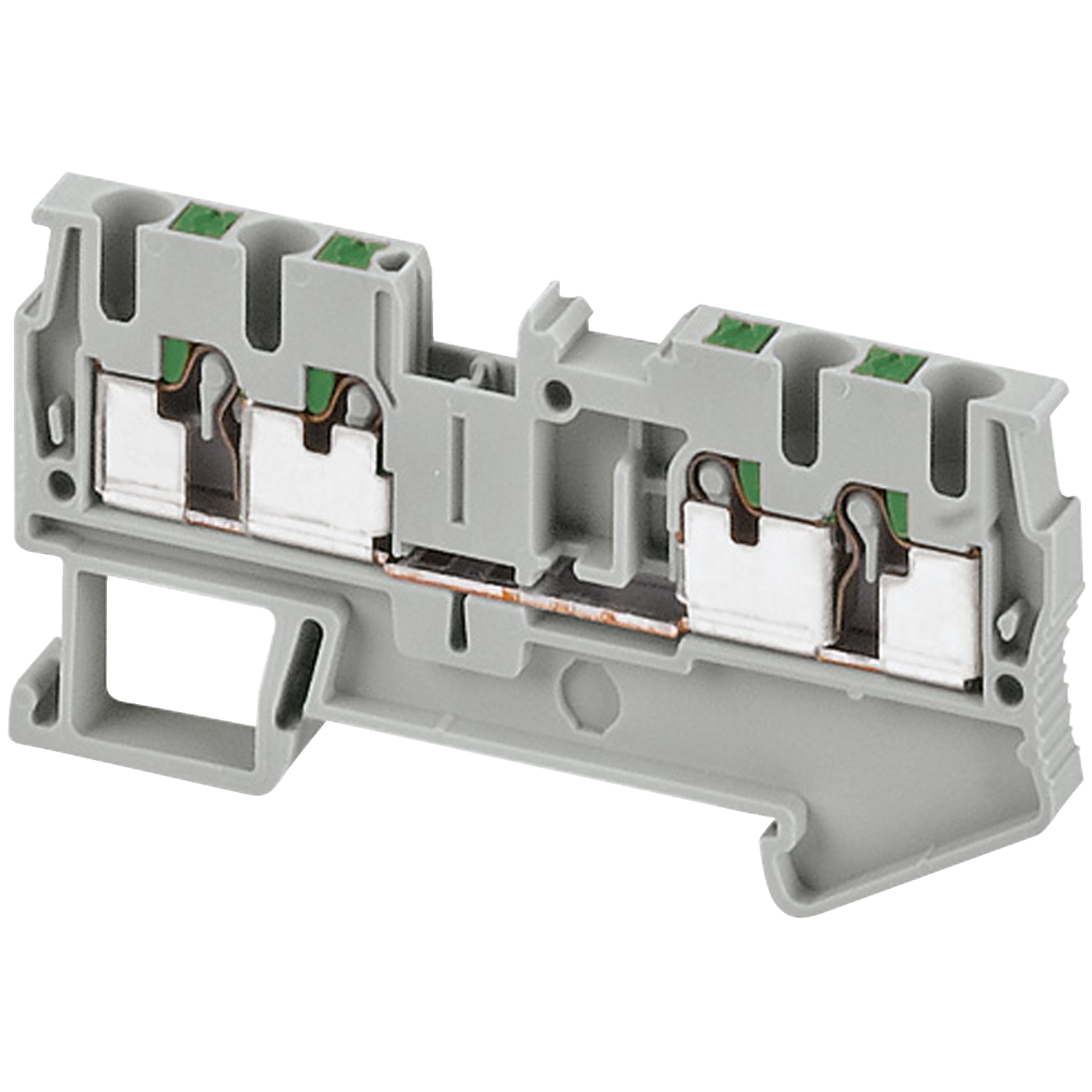Schneider Electric Schneider Electric NSYTRP24 – Terminal block, Linergy TR, push-in type, feed through, 4 points, 2.5mm², grey, set of 50