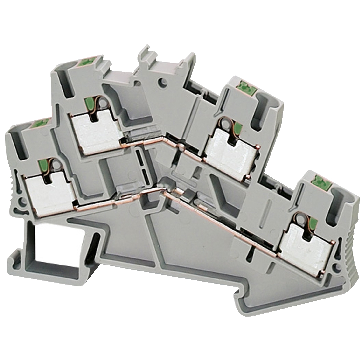 Schneider Electric Schneider Electric NSYTRP24D – Terminal block, Linergy TR, push-in type, feed through, 2 level, 4 points, 2.5mm², grey, set of 50