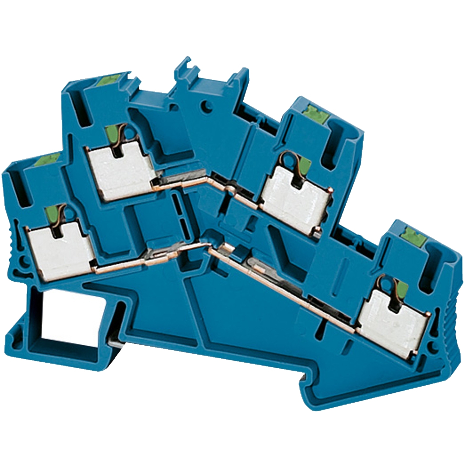 Schneider Electric Schneider Electric NSYTRP24DBL – Terminal block, Linergy TR, push-in type, feed through, 2 level, 4 points, 2.5mm², blue, set of 50