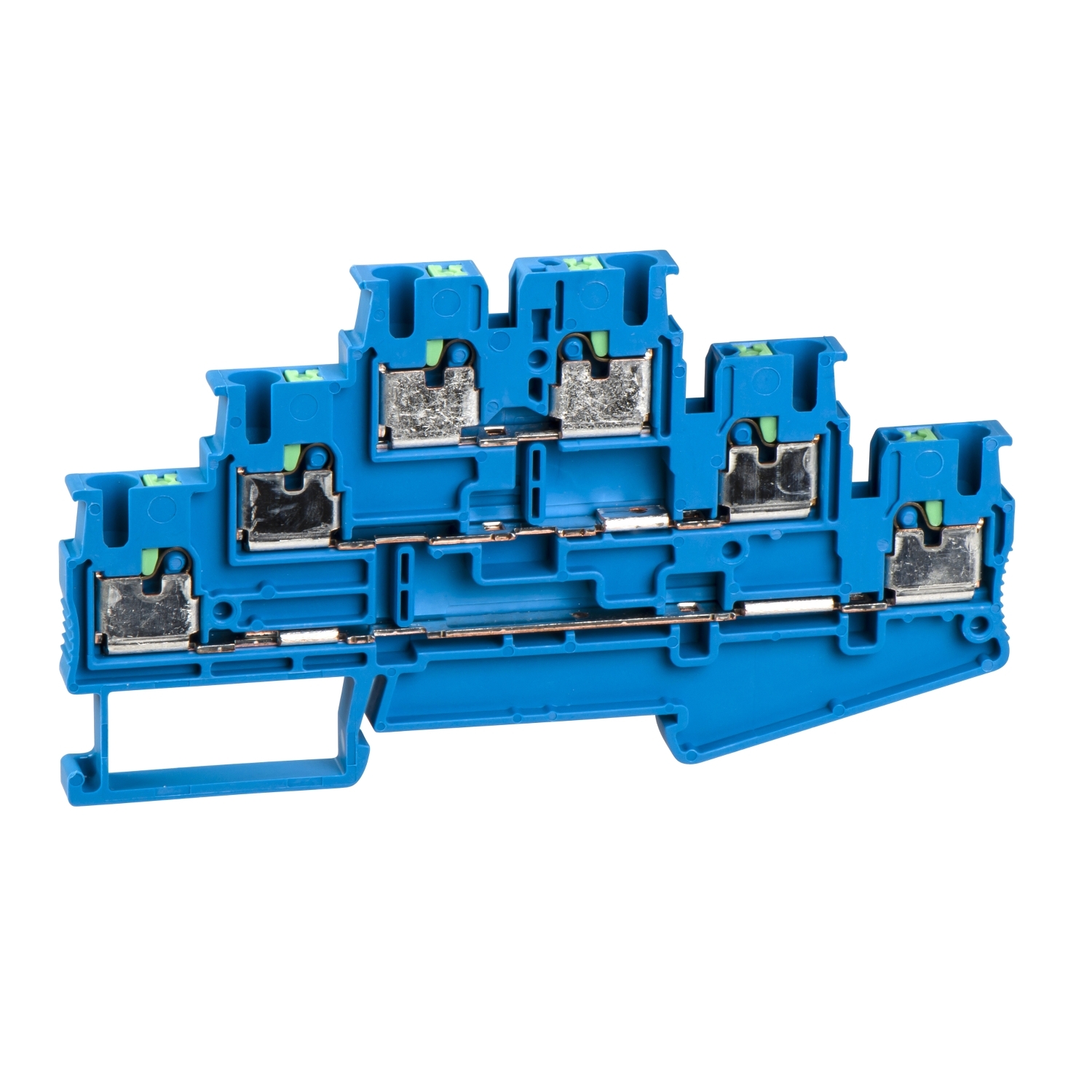 Schneider Electric Schneider Electric NSYTRP26TBL – PUSH-IN TERMINAL, FEED THROUGH, 3 LEVELS, 6 POINTS, 2,5MM², BLUE