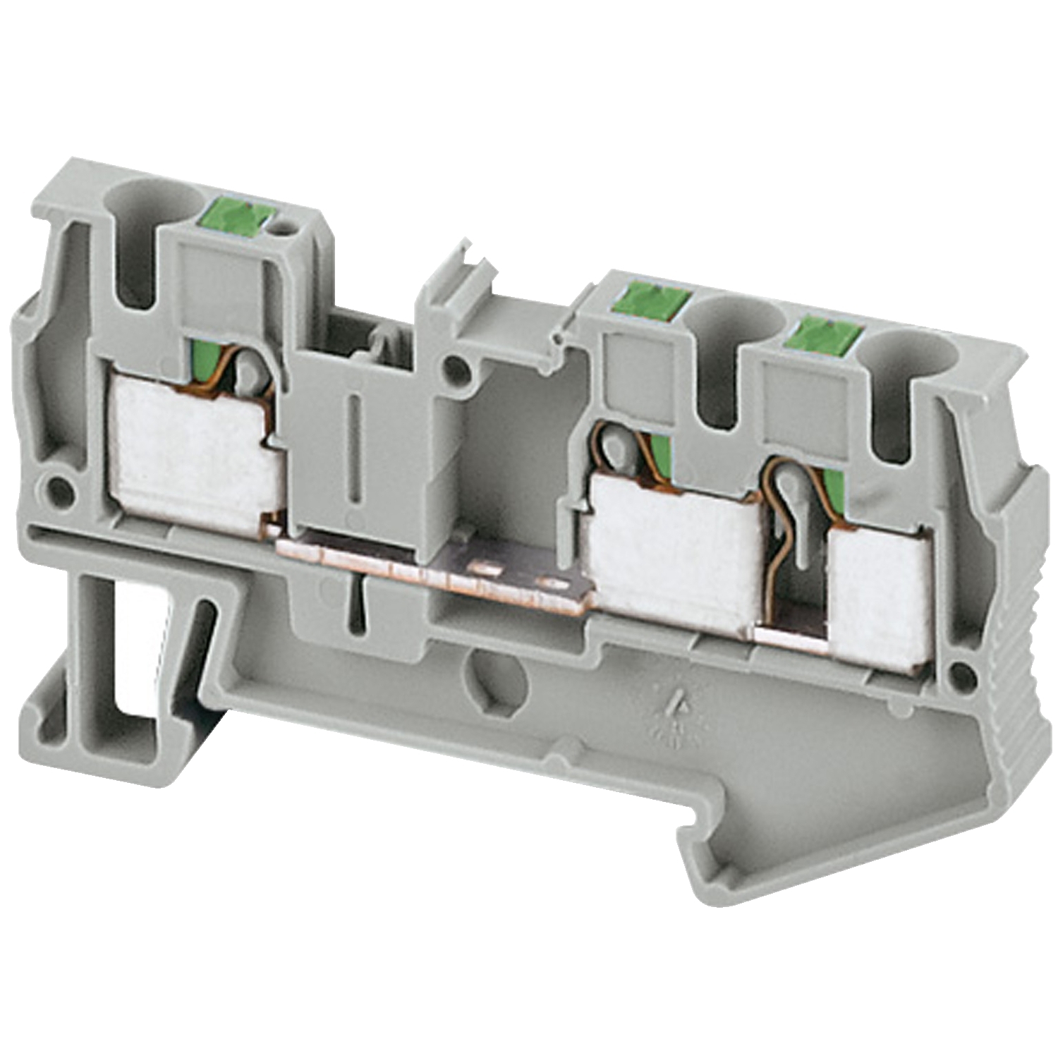 Schneider Electric Schneider Electric NSYTRP43 – Terminal block, Linergy TR, push-in type, feed through, 3 points, 4mm², grey, set of 50