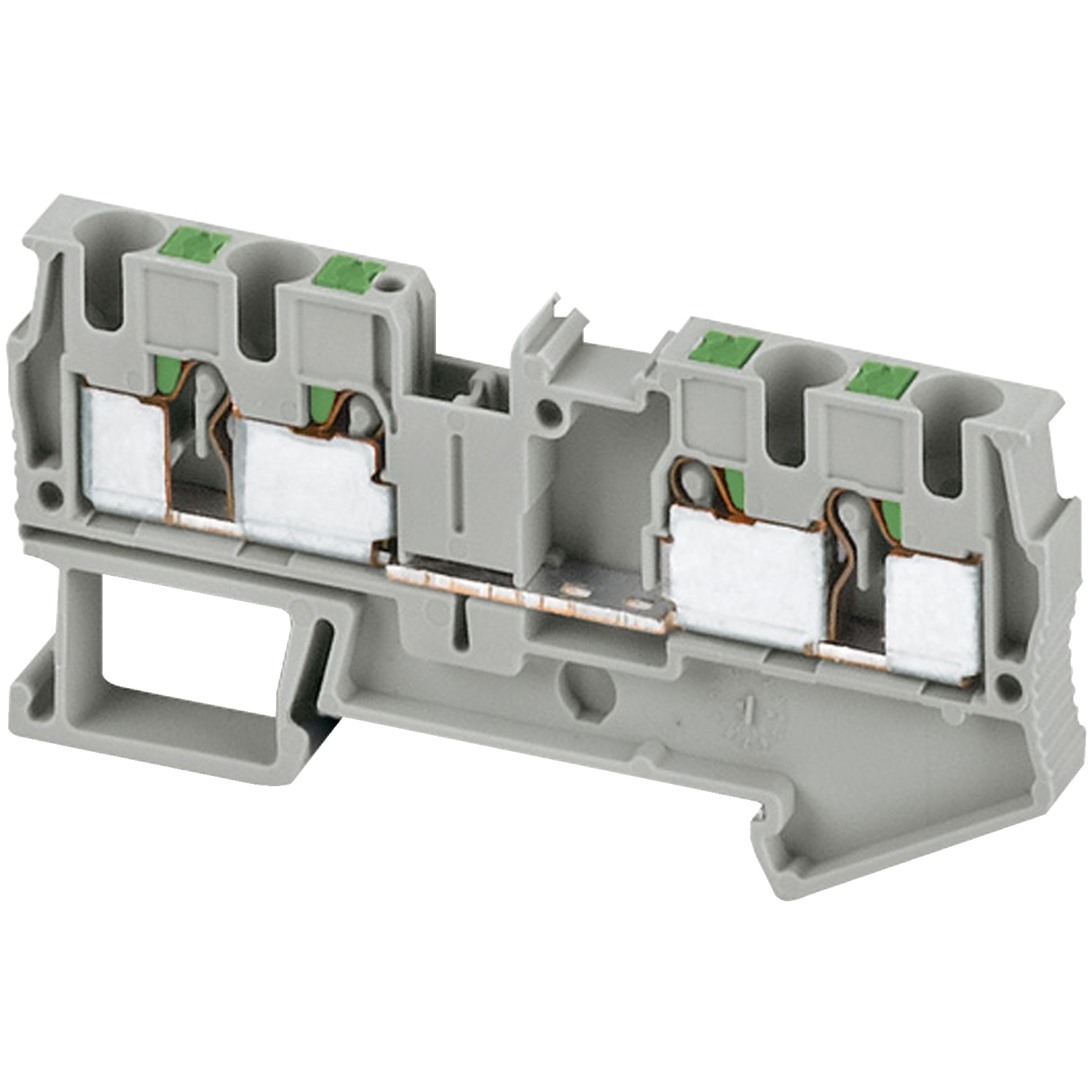 Schneider Electric Schneider Electric NSYTRP44 – Terminal block, Linergy TR, push-in type, feed through, 4 points, 4mm², grey, set of 50