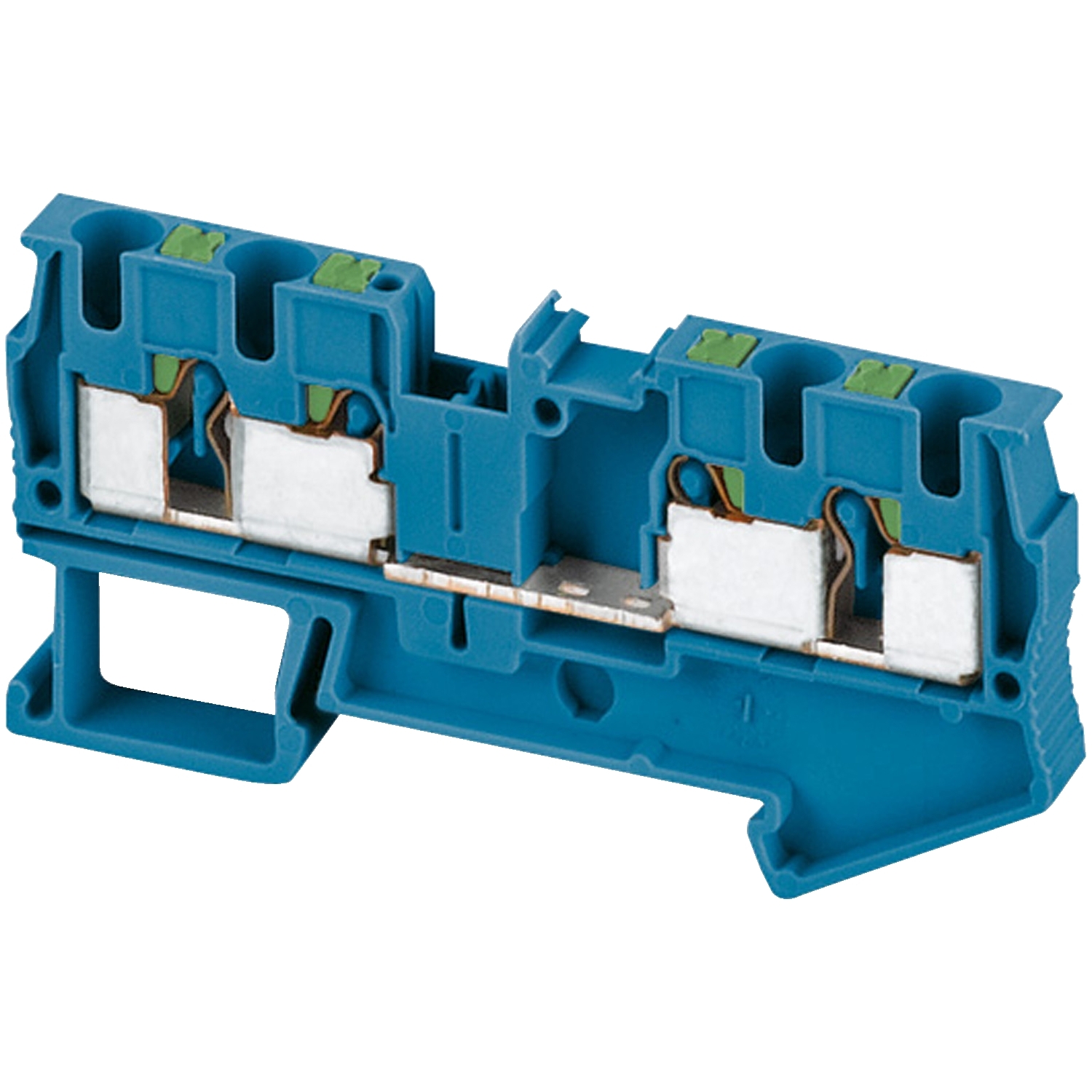 Schneider Electric Schneider Electric NSYTRP44BL – Terminal block, Linergy TR, push-in type, feed through, 4 points, 4mm², blue, set of 50