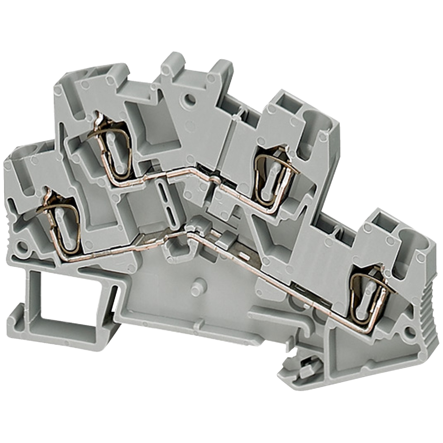 Schneider Electric Schneider Electric NSYTRR24D – SPRING TERMINAL, DOUBLE LEVEL, 4 POINTS, 2,5MM², GREY