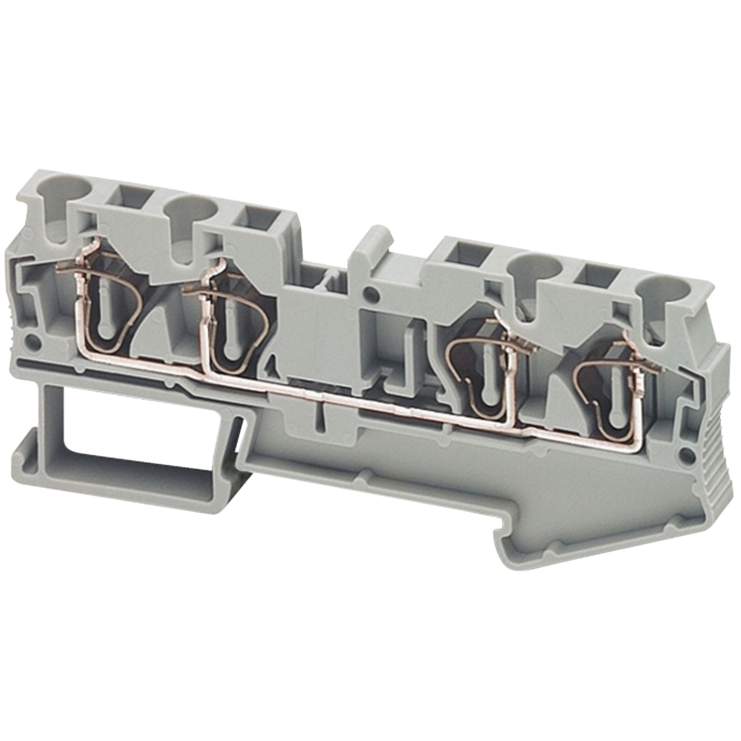 Schneider Electric Schneider Electric NSYTRR44 – Terminal block, Linergy TR, spring type, feed through, 4 points, 4mm², grey, set of 50