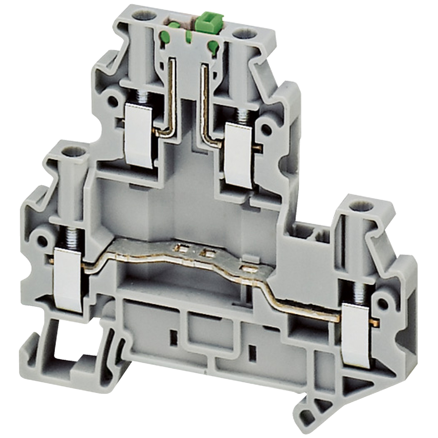 Schneider Electric Schneider Electric NSYTRV42SCD – Terminal block, Linergy TR, screw type, knife disconnect, double level, 4 points, 4mm², grey