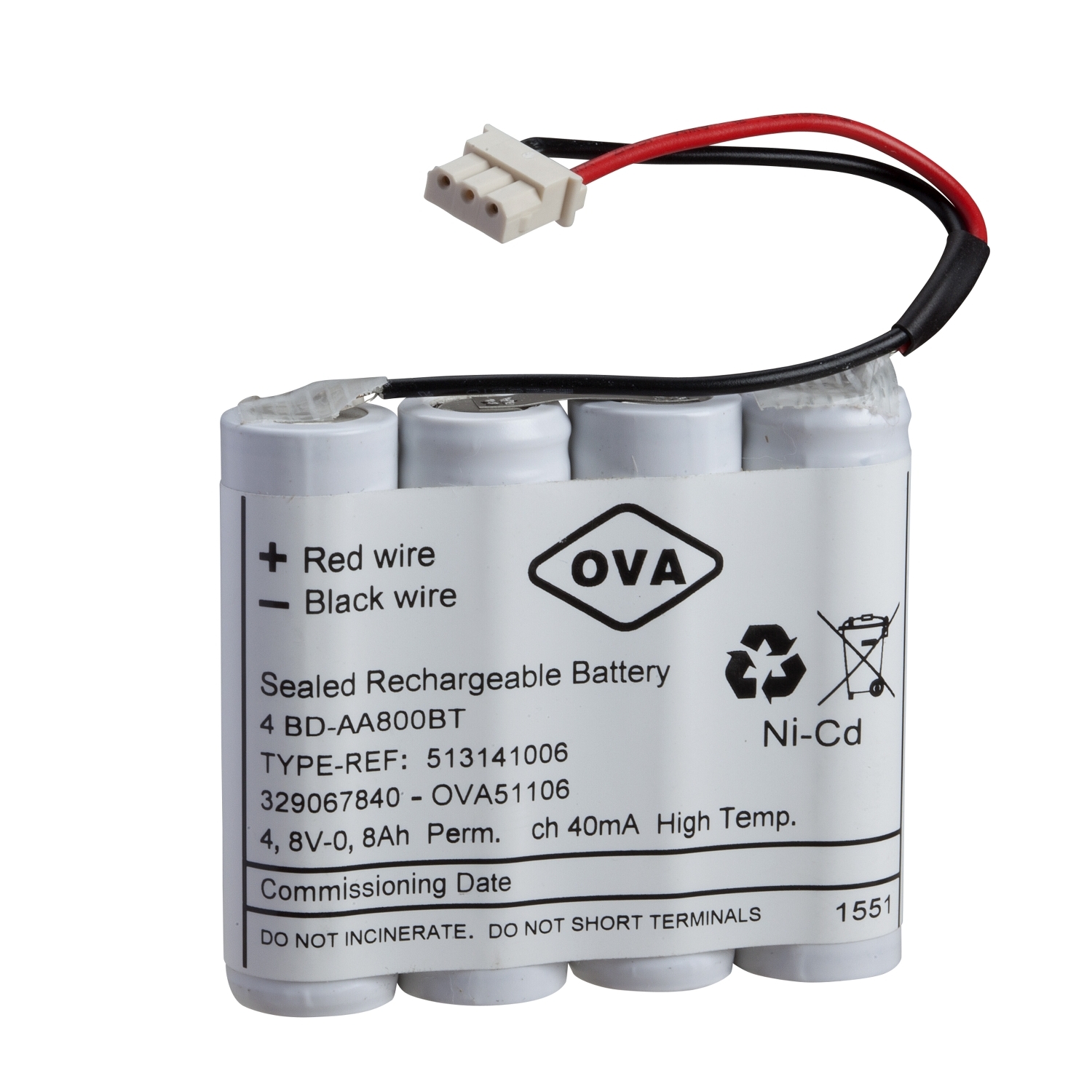 Schneider Electric Schneider Electric OVA51106 – battery Ni-Cd HT 4,8V 0,8Ah side-by-side format