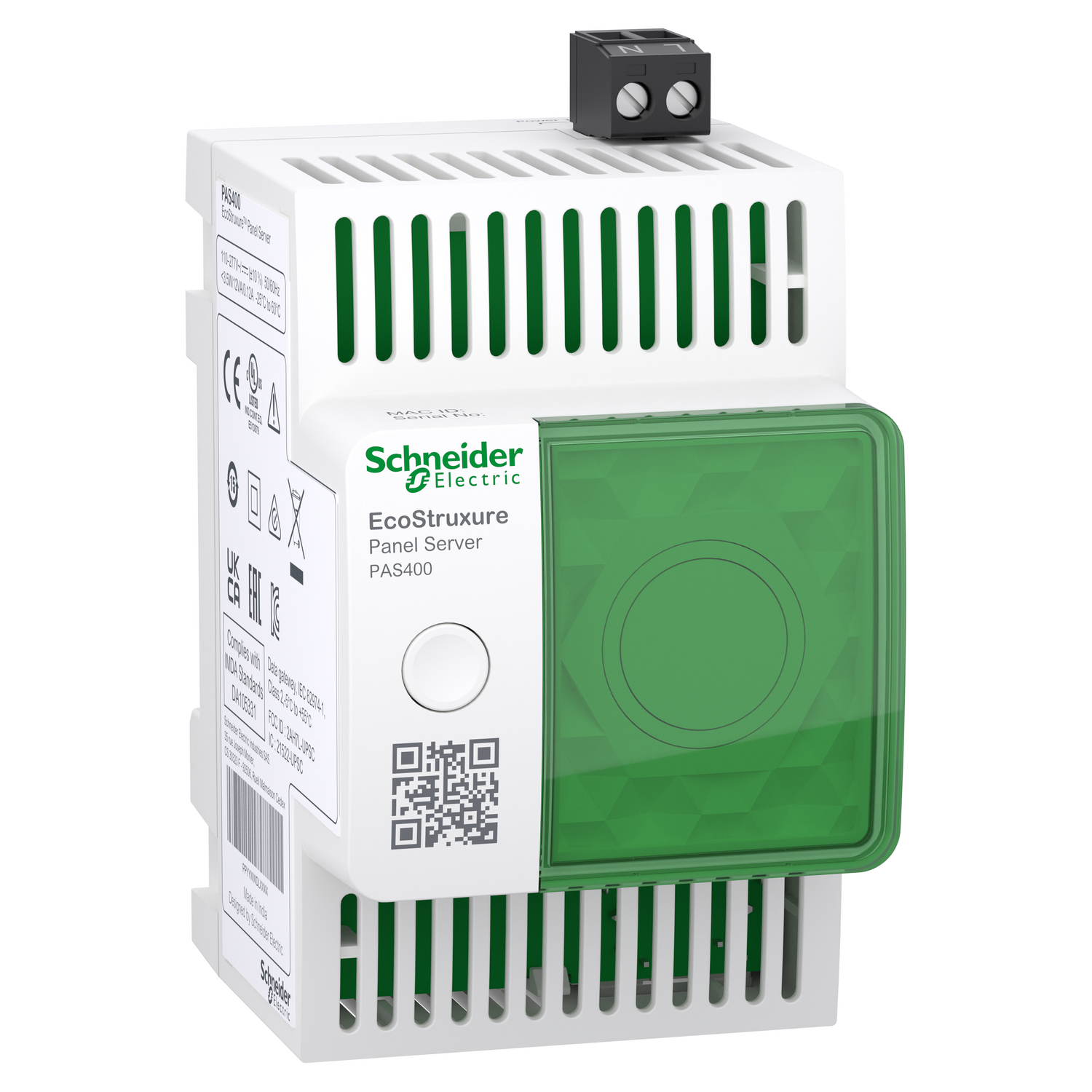 Schneider Electric Schneider Electric PAS400 – EcoStruxure Panel Server - entry wireless, concentrator 110-277 VAC/DC