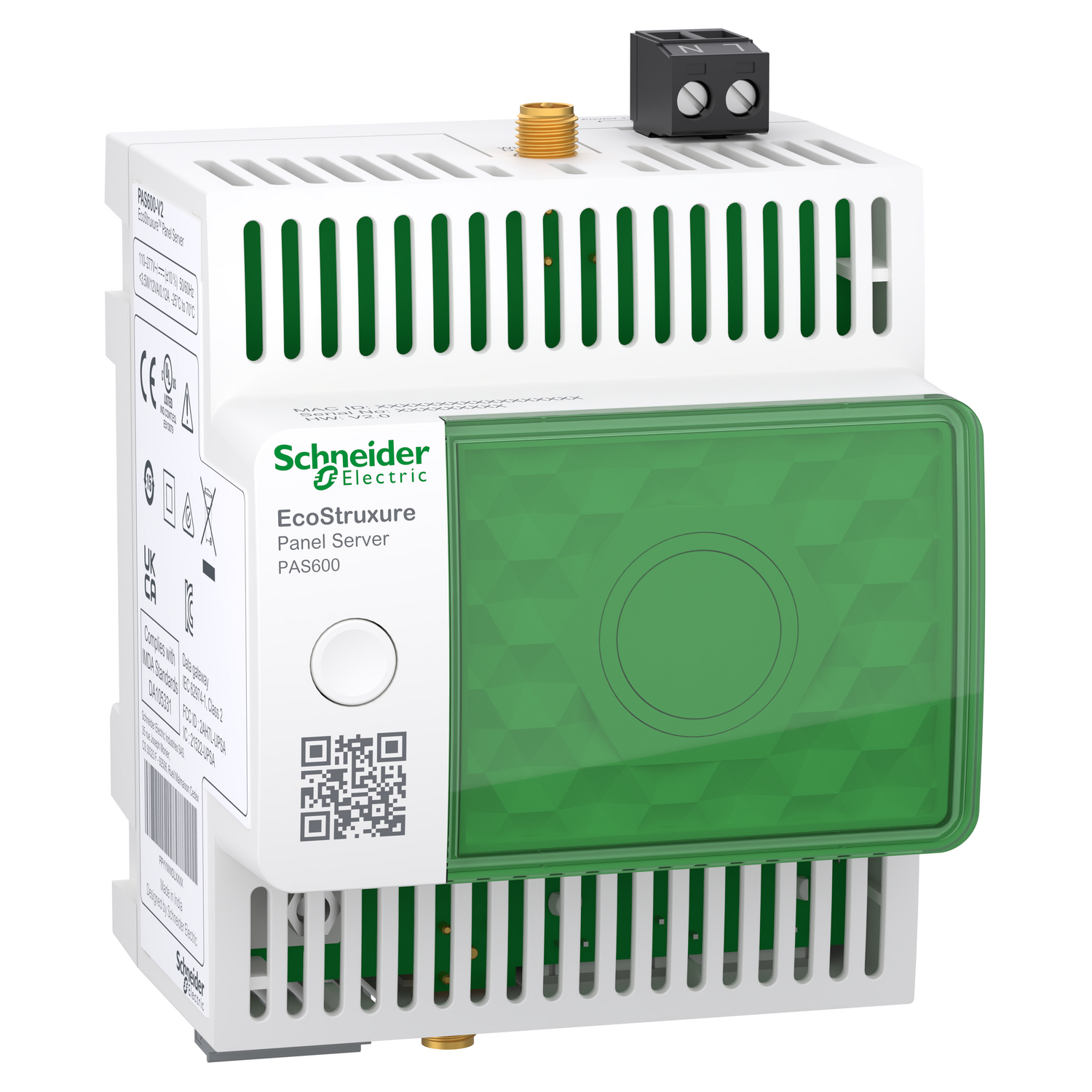 Schneider Electric Schneider Electric PAS600 – EcoStruxure Panel Server - universal wireless, concentrator modbus gateway 110-277 VAC/DC
