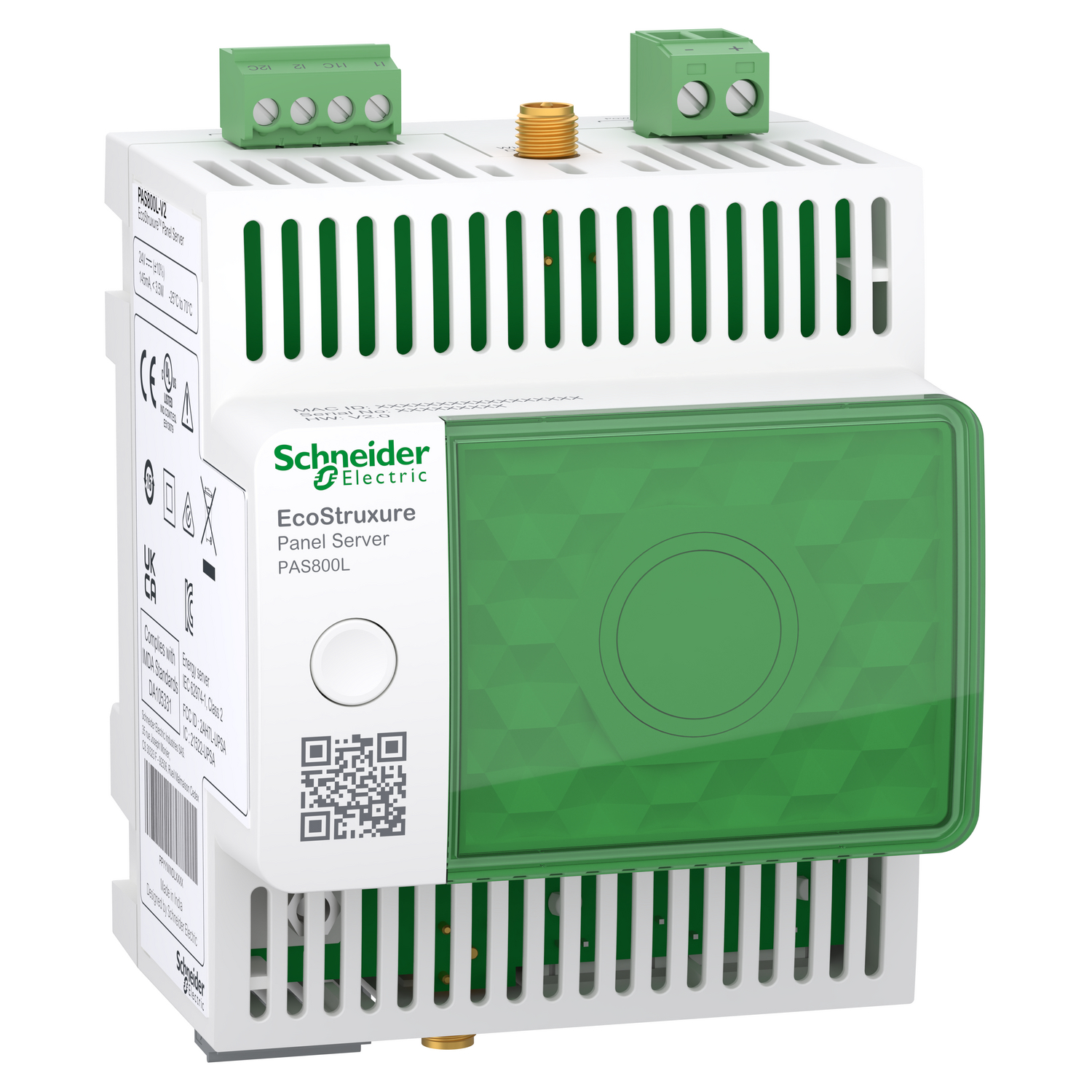 Schneider Electric Schneider Electric PAS800L – EcoStruxure Panel Server - advanced datalogger, energy server, 24 VDC