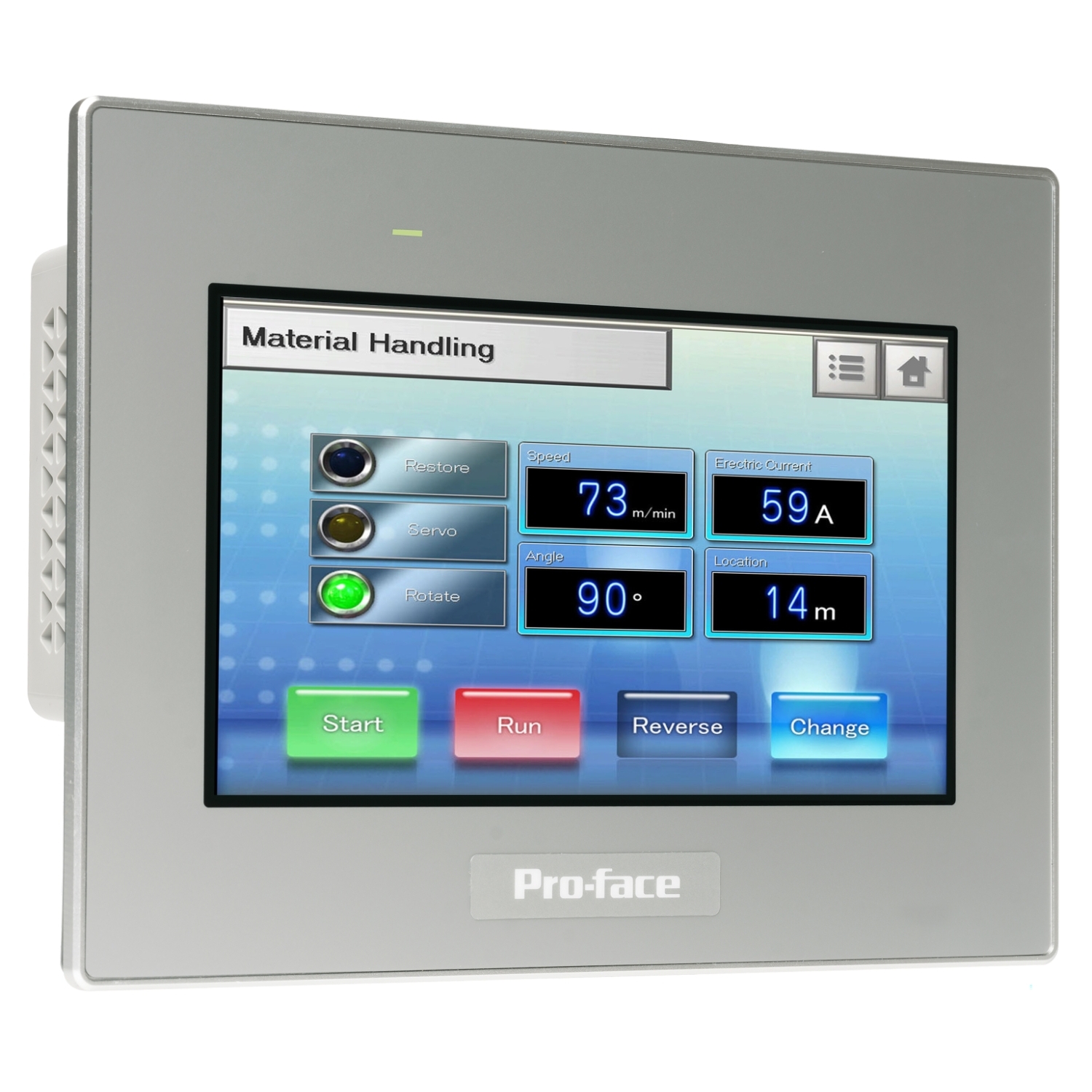 Schneider Electric Schneider Electric PFXST6400WADE – 7"W touch panel display, 2COM, 2Ethernet, USB host&device, 24VDC, GP-ProEX model
