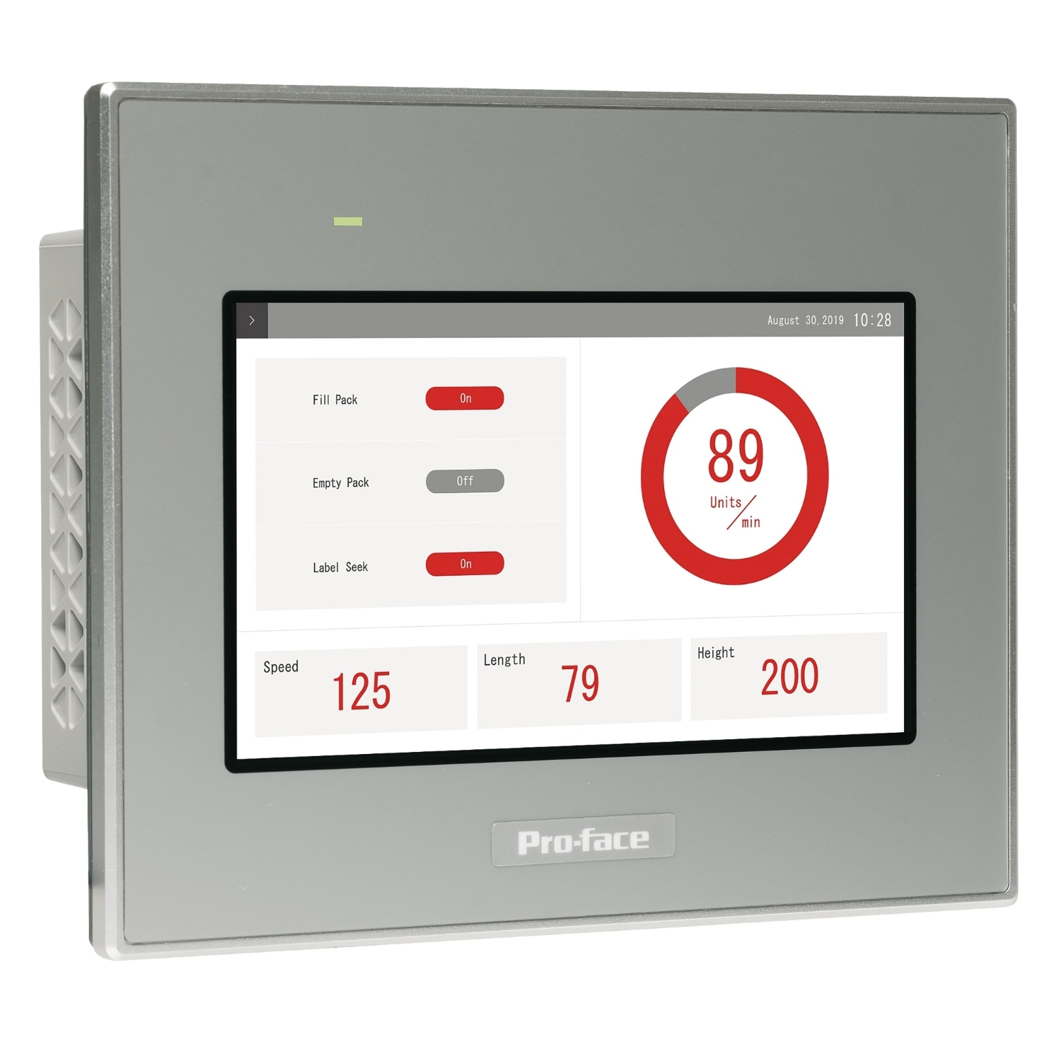 Schneider Electric Schneider Electric PFXSTW6200WAD – 4"W touch panel display, 1COM, 2Ethernet, USB host&device, 24VDC