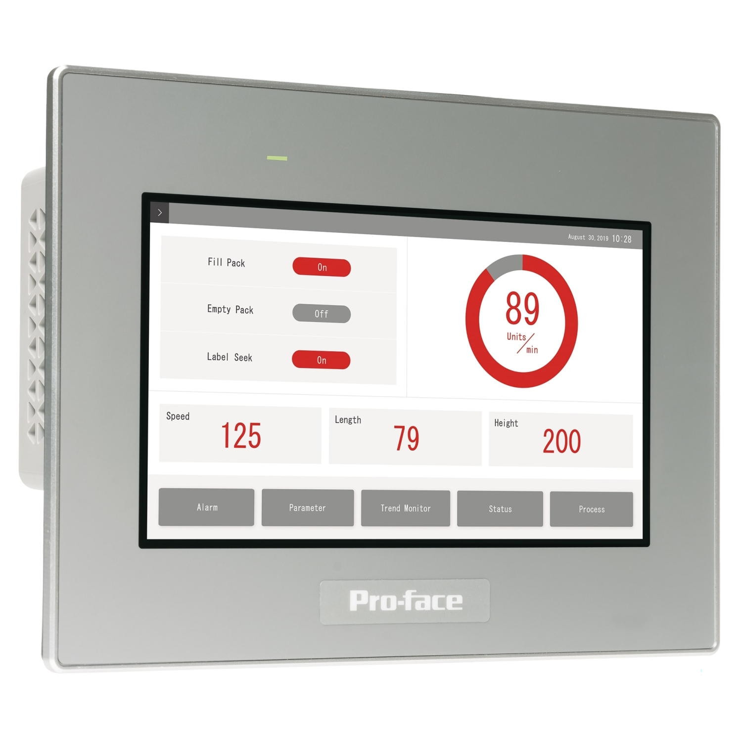 Schneider Electric Schneider Electric PFXSTW6400WAD – 7"W touch panel display, 1COM, 2Ethernet, USB host&device, 24VDC