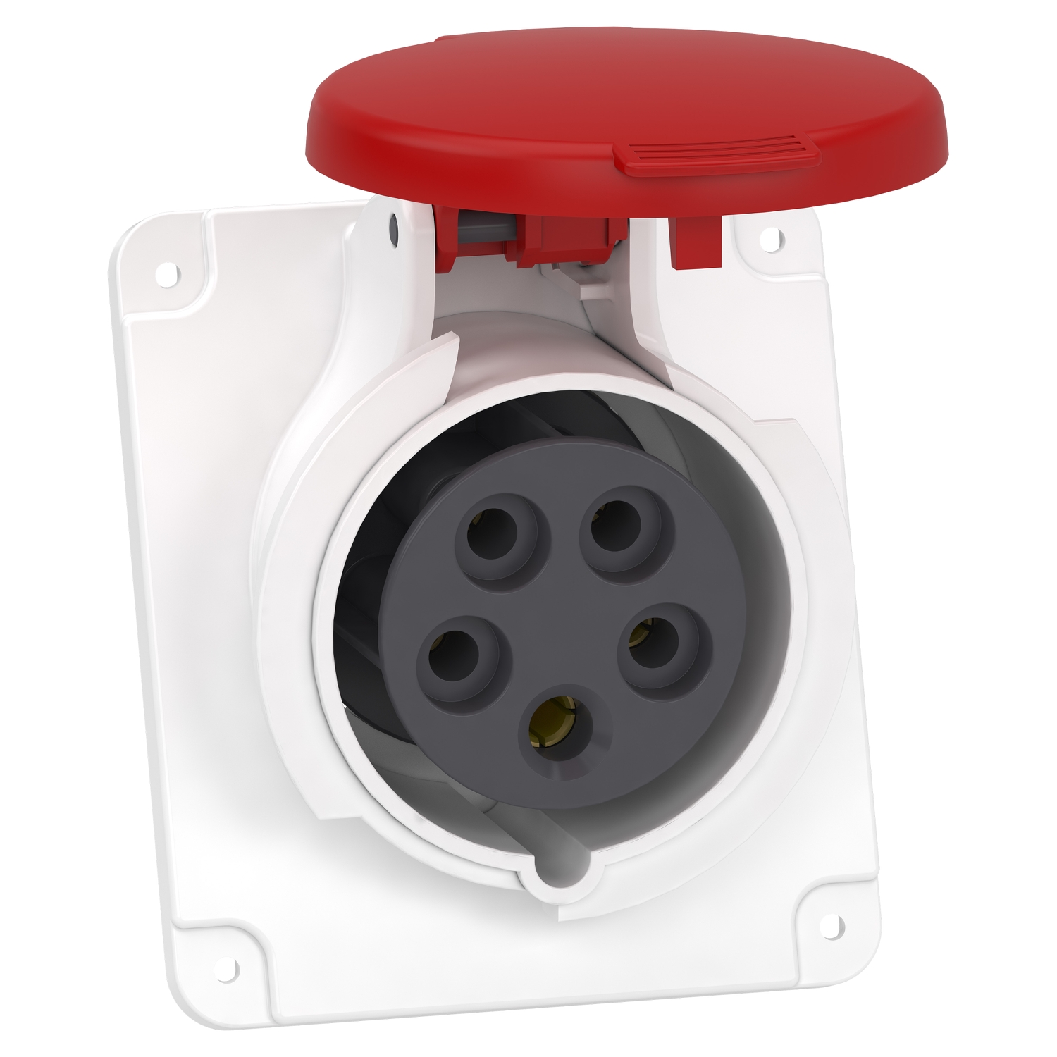 Schneider Electric Schneider Electric PKY16F435 – PratiKa socket - fast - angled - 16A - 3P + N + E - 380...415 V AC - panel