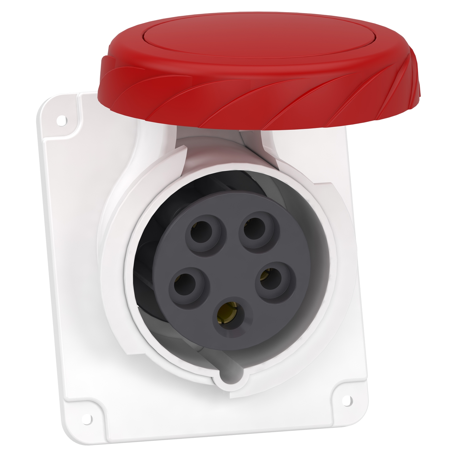 Schneider Electric Schneider Electric PKY16F735 – PratiKa socket - fast - angled - 16A - 3P + N + E - 380...415 V AC - panel