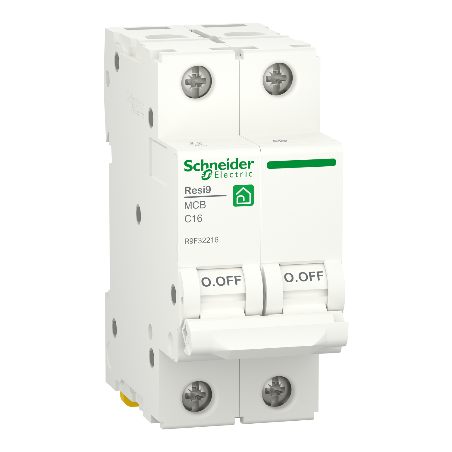 Schneider Electric Schneider Electric R9F32216 – miniature circuit breaker (MCB), Resi9, 2P, 16 A, curve C, 4500 A, 400 V