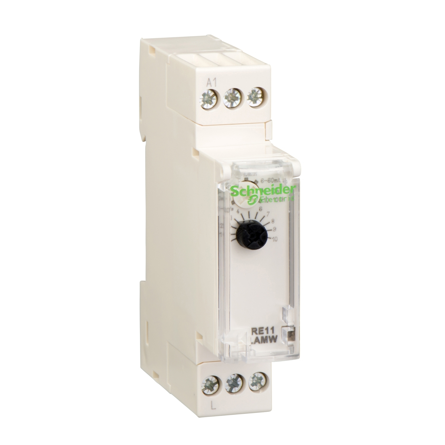 Schneider Electric Schneider Electric RE11LAMW – Modular timing relay, Harmony Time, on delay 1 s..100 h, 24...240 V AC/DC, solid state output