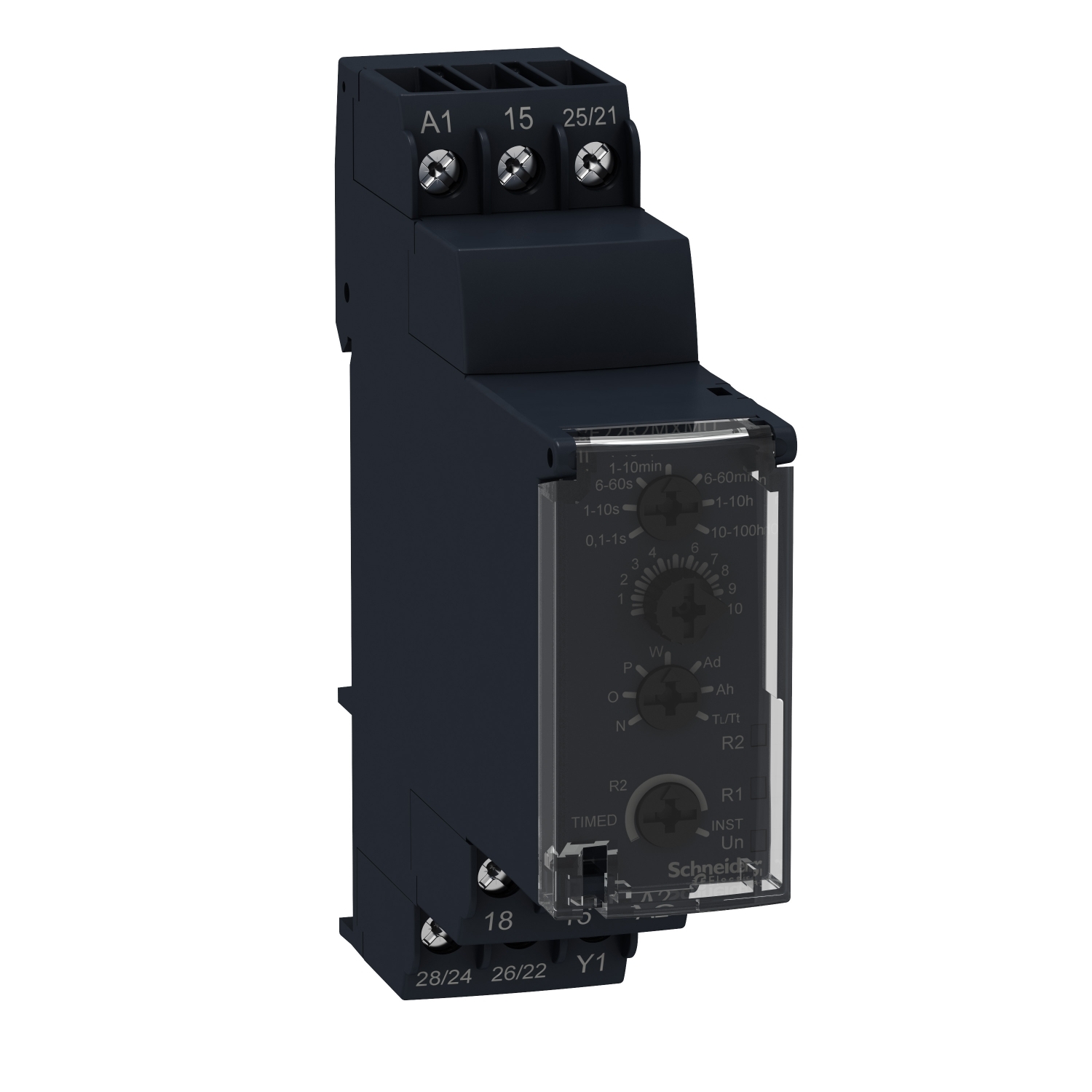 Schneider Electric Schneider Electric RE22R2MXMU – multifunction relay, Harmony Timer Relays, 8A, 2CO, 0.1s…100h, bistable, 24V DC or 24...240V AC DC
