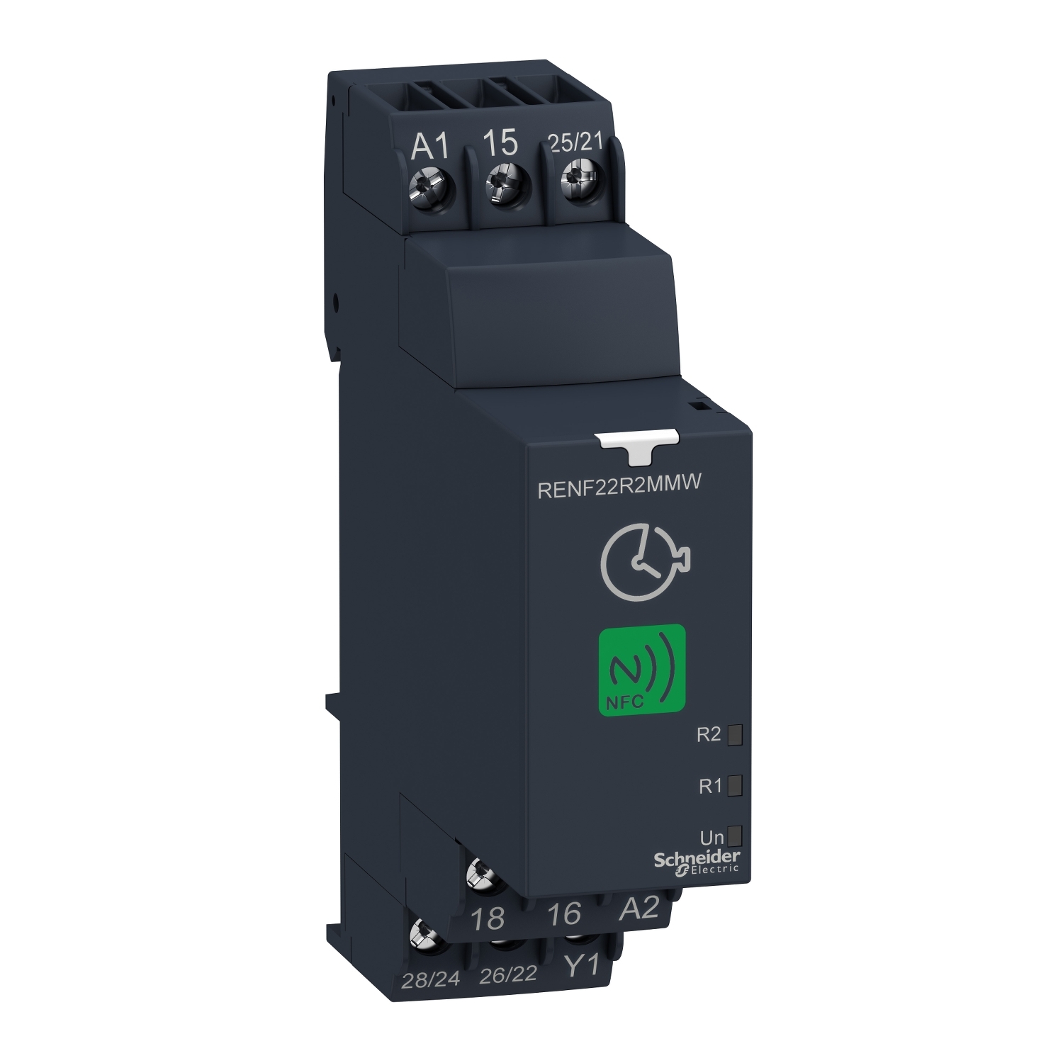 Schneider Electric Schneider Electric RENF22R2MMW – Harmony, NFC modular timing relay, 8 A, 2 CO, 0.1 s…999 h, multifunction, 24...240 V AC/DC
